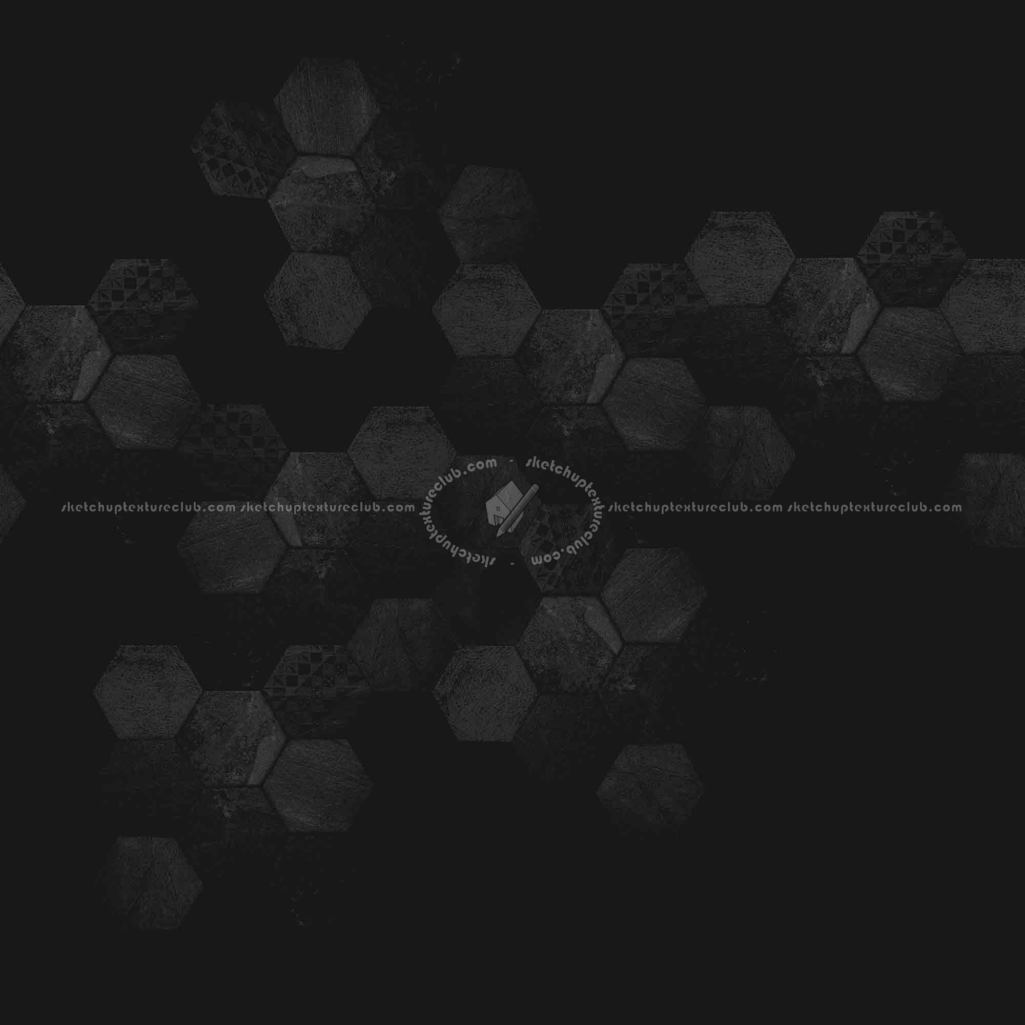 Textures   -   ARCHITECTURE   -   TILES INTERIOR   -   Hexagonal mixed  - Hexagonal tile texture seamless 18110 - Specular