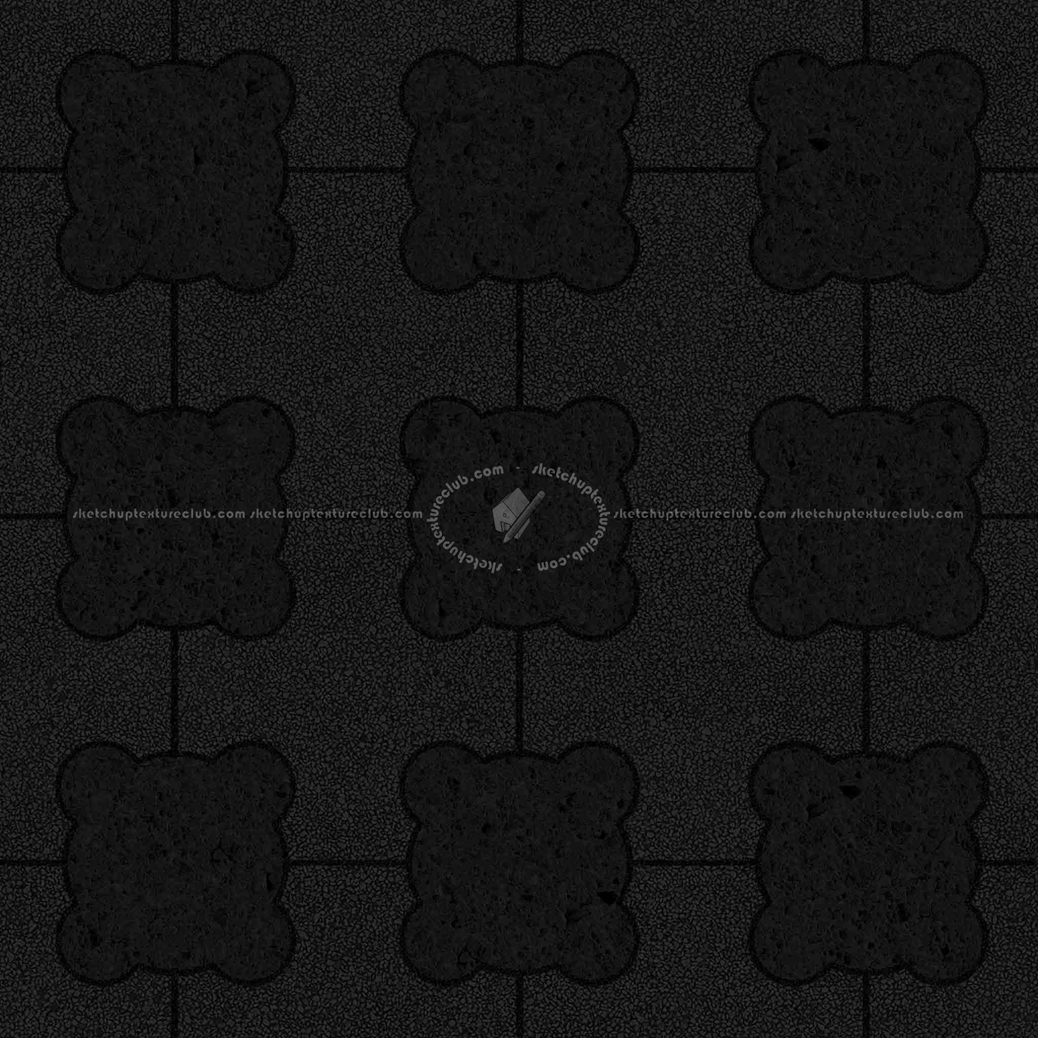 Textures   -   ARCHITECTURE   -   PAVING OUTDOOR   -   Concrete   -   Blocks mixed  - Paving concrete mixed size texture seamless 05584 - Specular