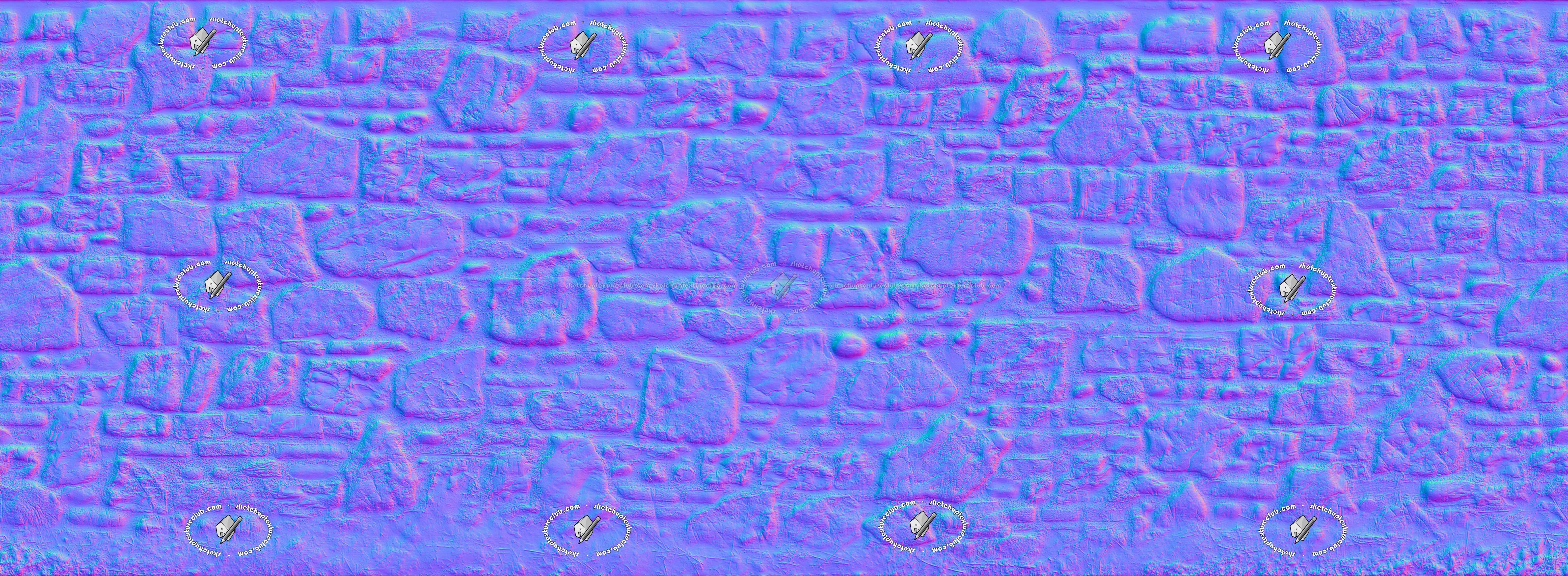 Textures   -   ARCHITECTURE   -   STONES WALLS   -   Stone walls  - Italy old wall stone texture seamless 20504 - Normal