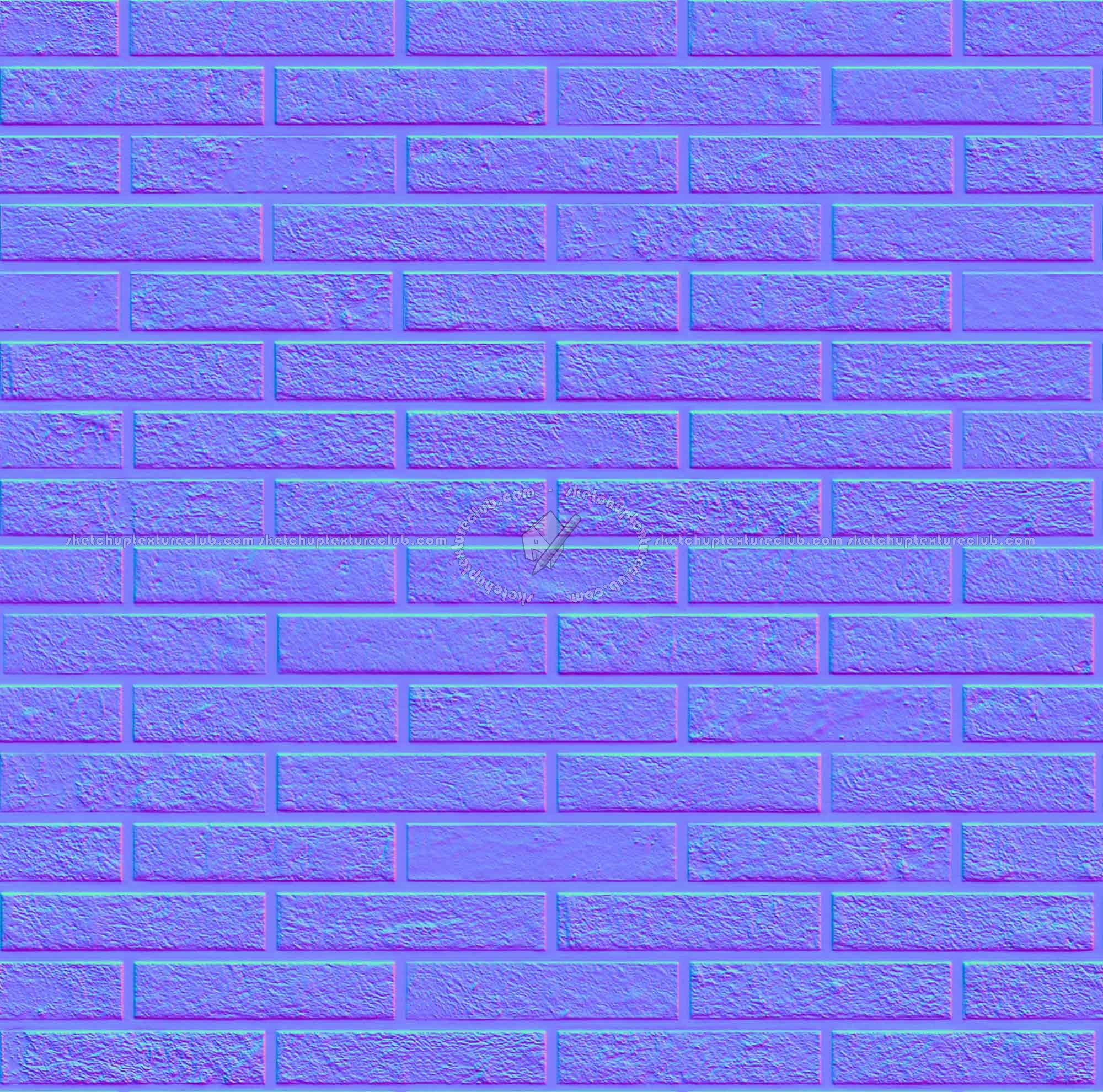 Textures   -   ARCHITECTURE   -   BRICKS   -   Facing Bricks   -   Rustic  - Rustic brick wall PBR texture seamless 22068 - Normal