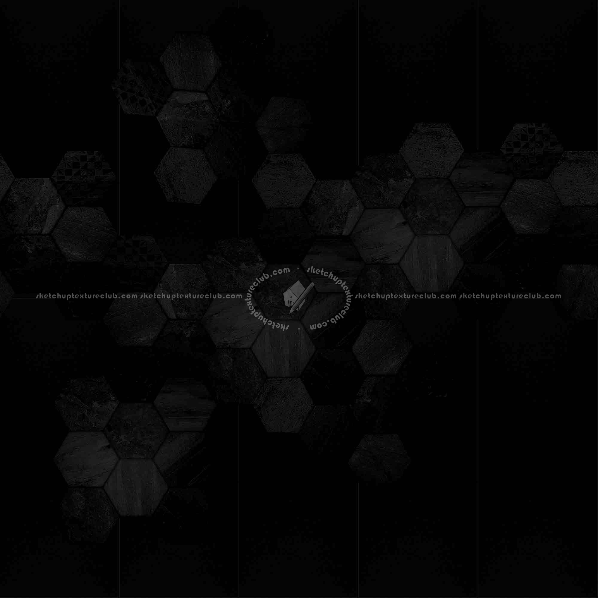 Textures   -   ARCHITECTURE   -   TILES INTERIOR   -   Hexagonal mixed  - Hexagonal tile texture seamless 18111 - Specular