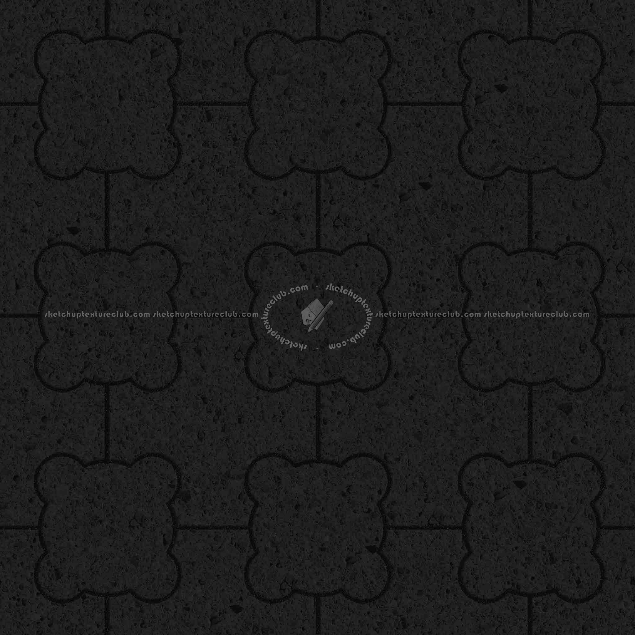 Textures   -   ARCHITECTURE   -   PAVING OUTDOOR   -   Concrete   -   Blocks mixed  - Paving concrete mixed size texture seamless 05585 - Specular