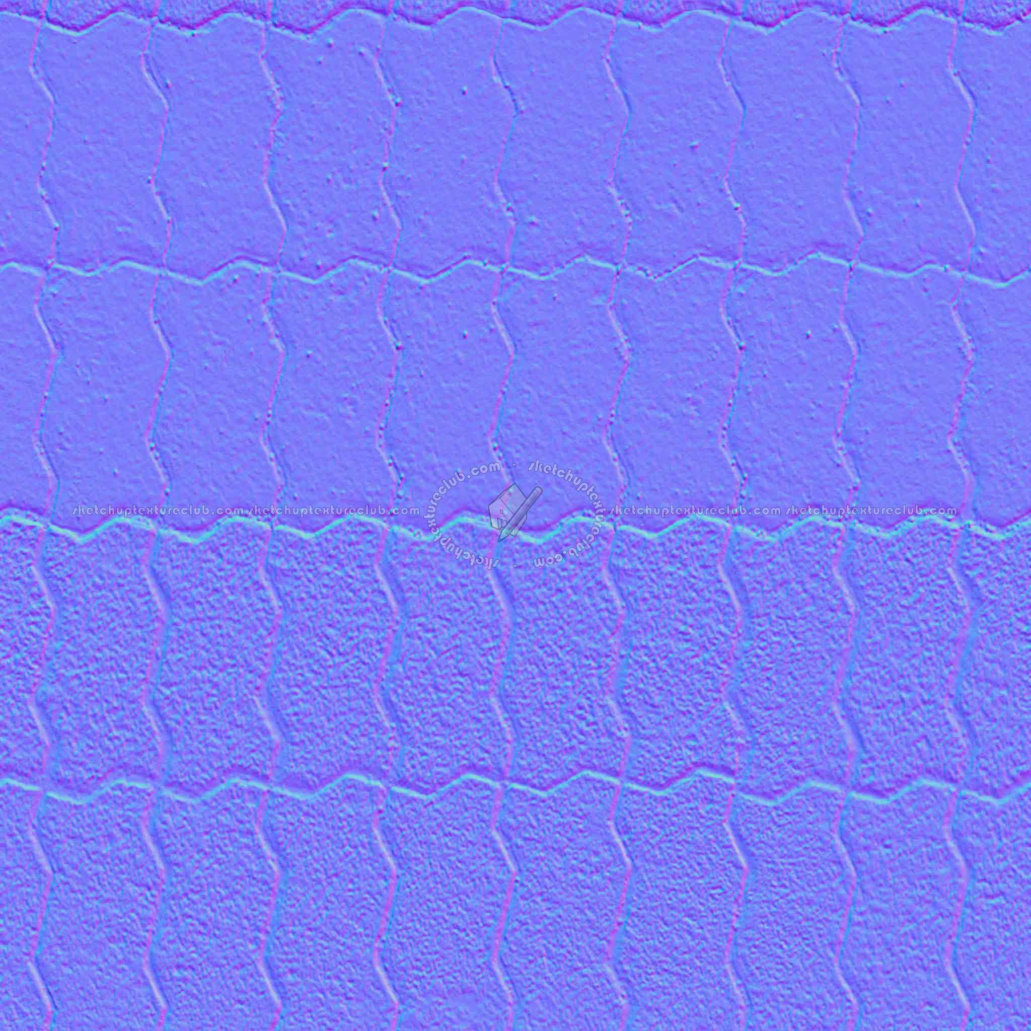 Textures   -   ARCHITECTURE   -   PAVING OUTDOOR   -   Concrete   -   Blocks regular  - Paving outdoor concrete regular block texture seamless 05649 - Normal