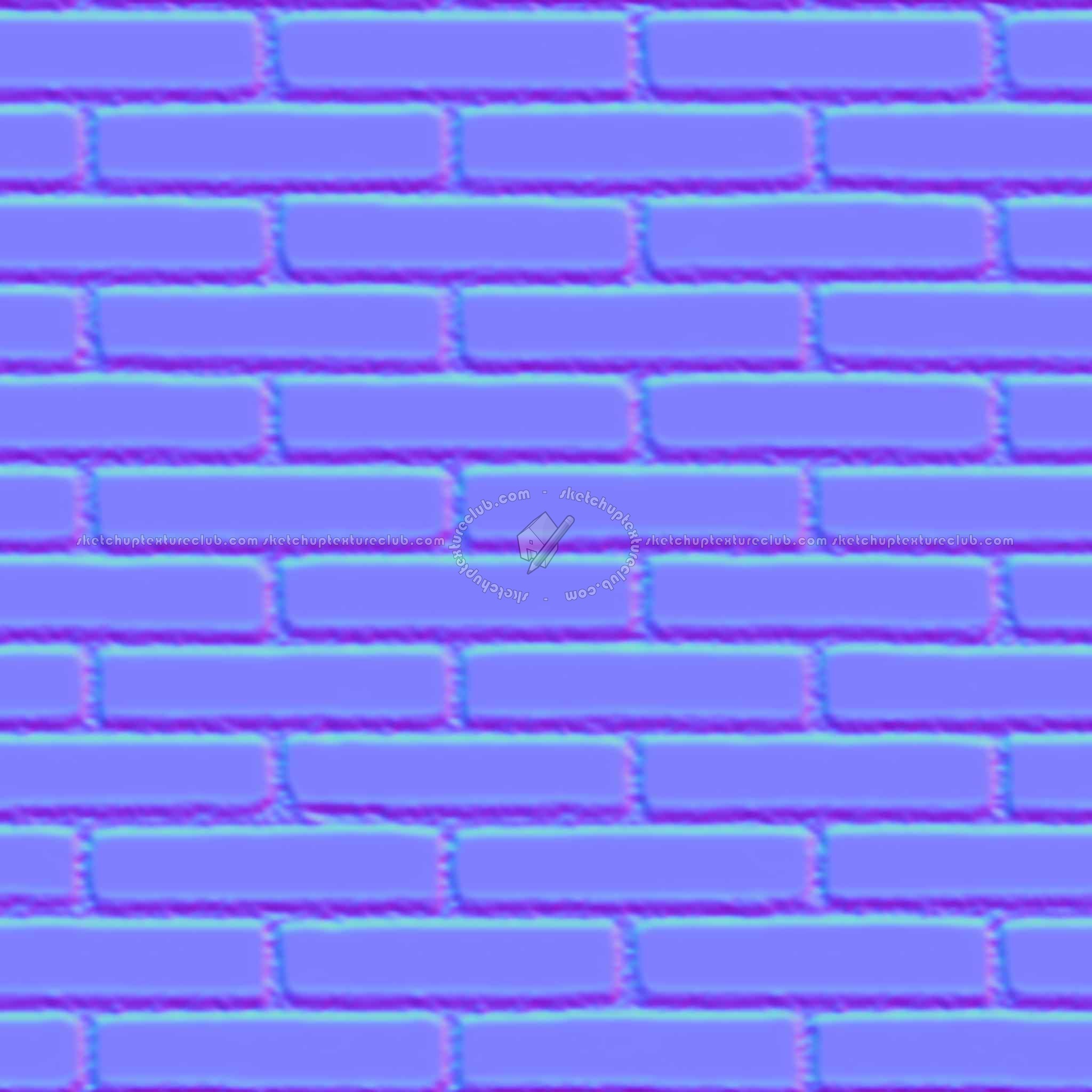 Textures   -   ARCHITECTURE   -   BRICKS   -   Colored Bricks   -   Smooth  - Texture colored bricks smooth seamless 00075 - Normal
