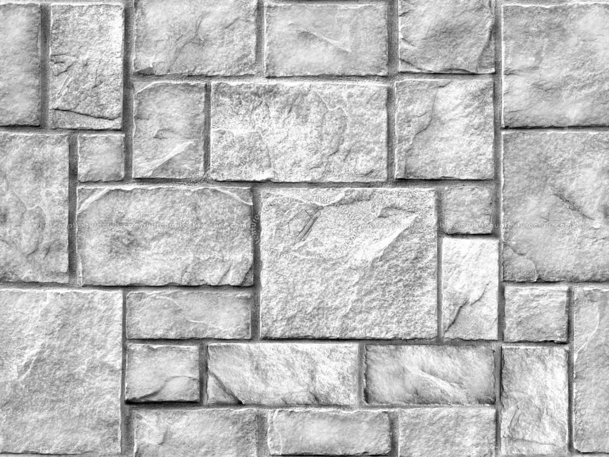 Textures   -   ARCHITECTURE   -   STONES WALLS   -   Claddings stone   -   Exterior  - Wall cladding stone mixed size seamless 07979 - Bump
