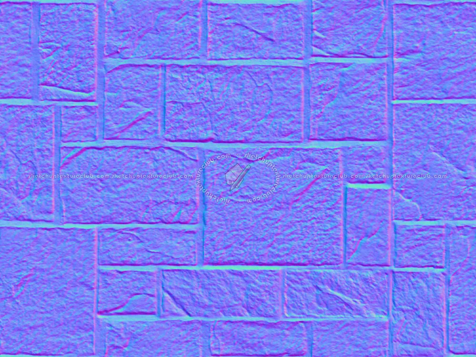 Textures   -   ARCHITECTURE   -   STONES WALLS   -   Claddings stone   -   Exterior  - Wall cladding stone mixed size seamless 07979 - Normal