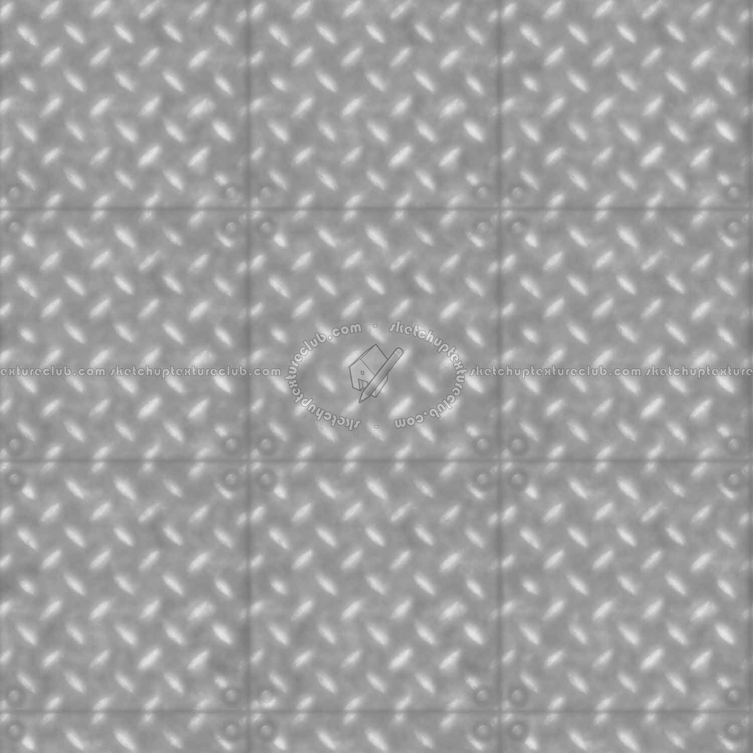 Textures   -   MATERIALS   -   METALS   -   Plates  - Iron metal plate texture seamless 10822 - Displacement