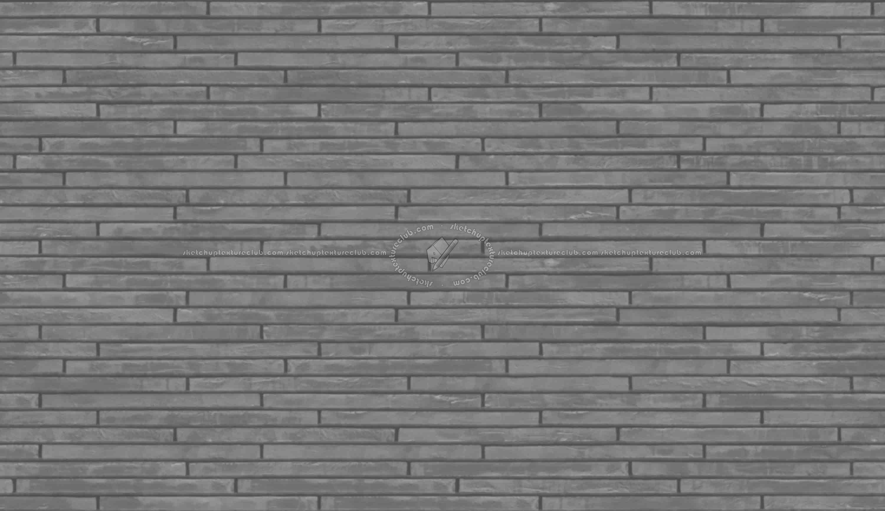 Textures   -   ARCHITECTURE   -   WALLS TILE OUTSIDE  - Clay bricks wall cladding PBR texture seamless 21726 - Displacement