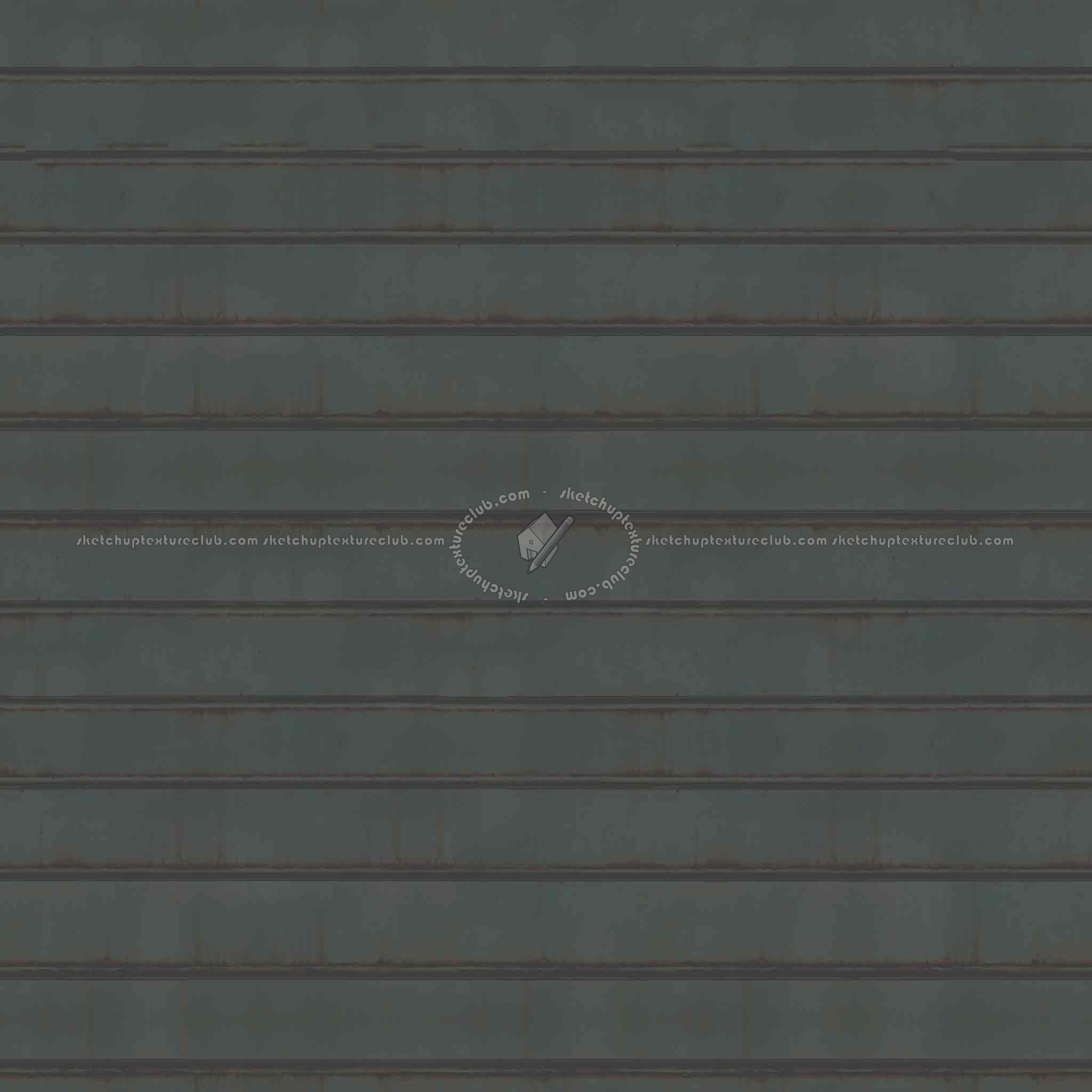 Textures   -   MATERIALS   -   METALS   -   Corrugated  - Rusted painted corrugated metal texture seamless 09942 - Specular