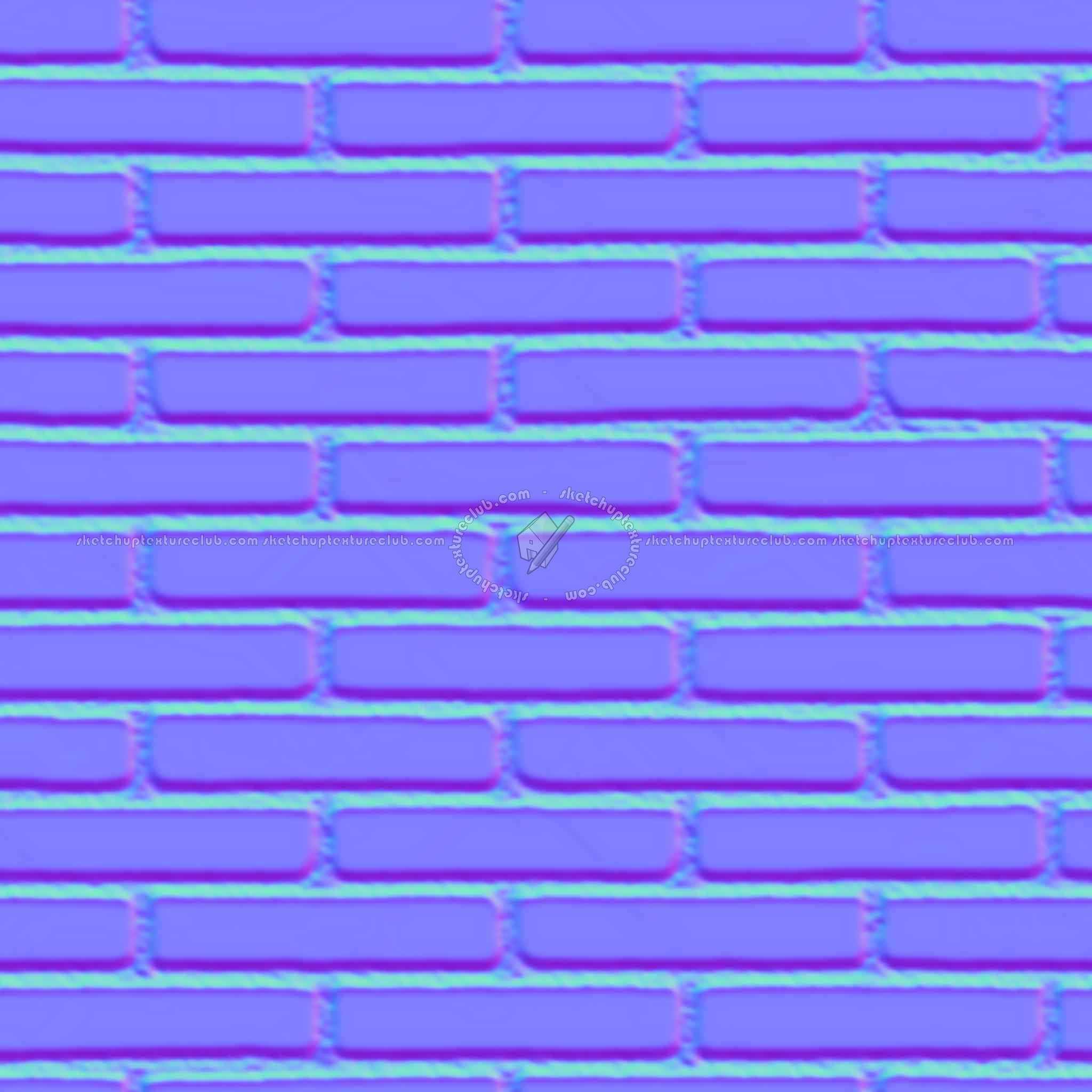 Textures   -   ARCHITECTURE   -   BRICKS   -   Colored Bricks   -   Smooth  - Texture colored bricks smooth seamless 00076 - Normal