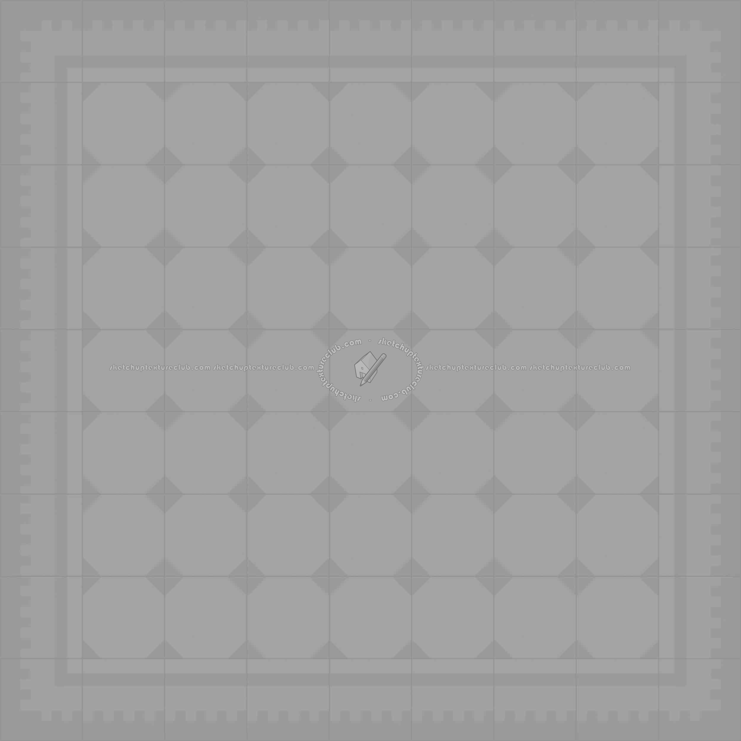 Textures   -   ARCHITECTURE   -   TILES INTERIOR   -   Cement - Encaustic   -   Cement  - Cement concrete tile texture seamless 13340 - Displacement