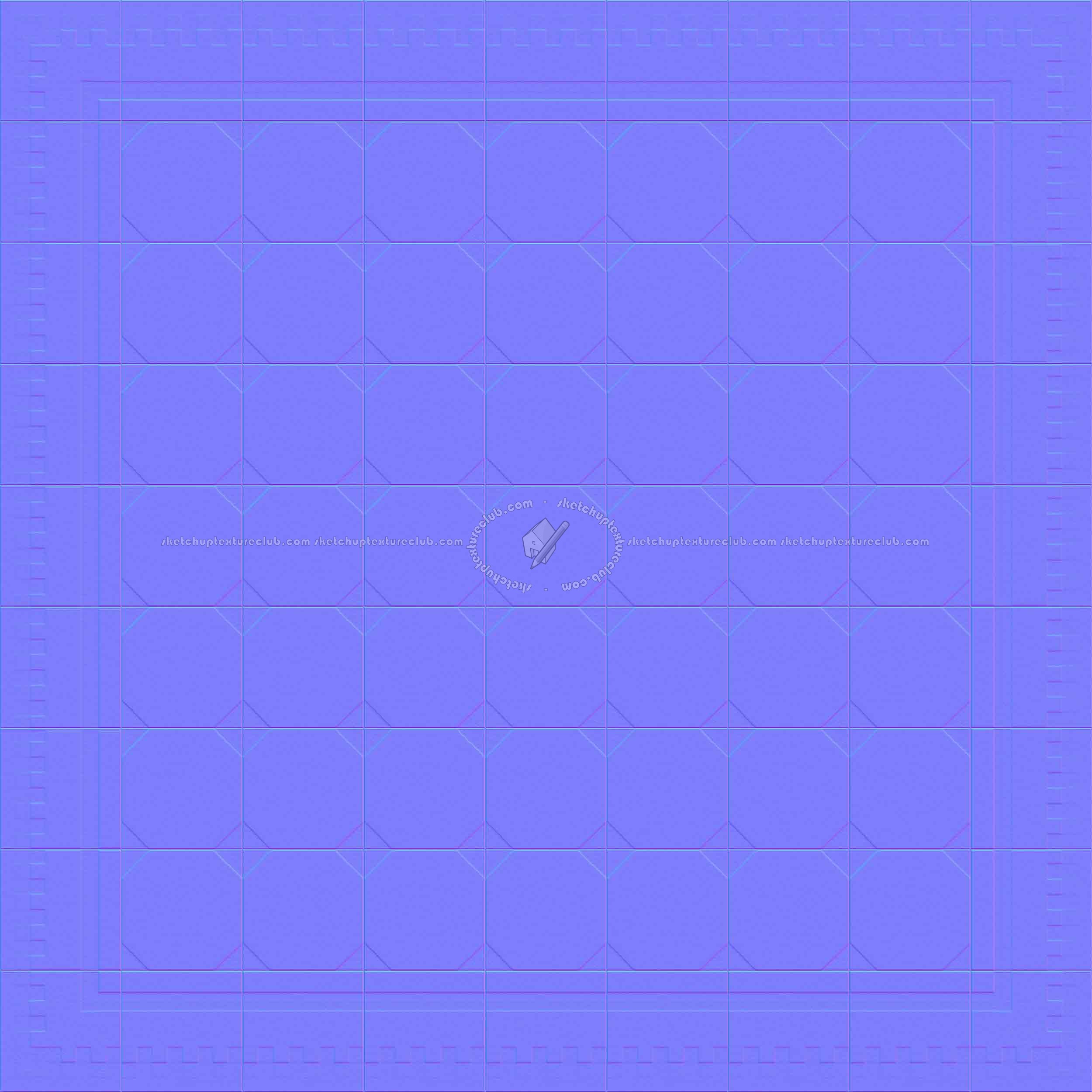 Textures   -   ARCHITECTURE   -   TILES INTERIOR   -   Cement - Encaustic   -   Cement  - Cement concrete tile texture seamless 13340 - Normal