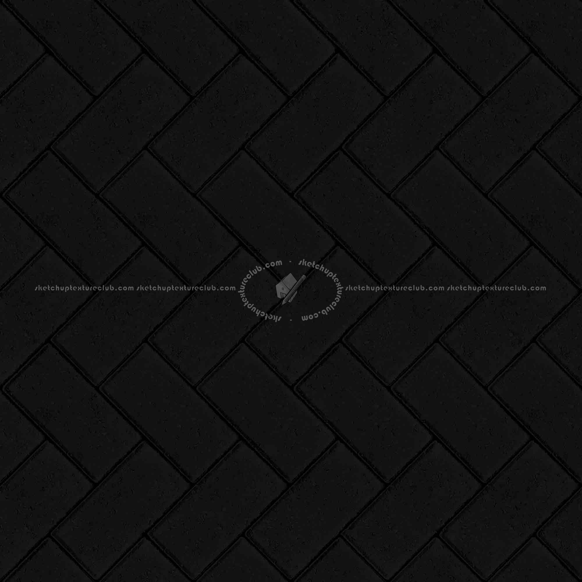 Textures   -   ARCHITECTURE   -   PAVING OUTDOOR   -   Concrete   -   Herringbone  - Concrete paving herringbone outdoor texture seamless 05815 - Specular