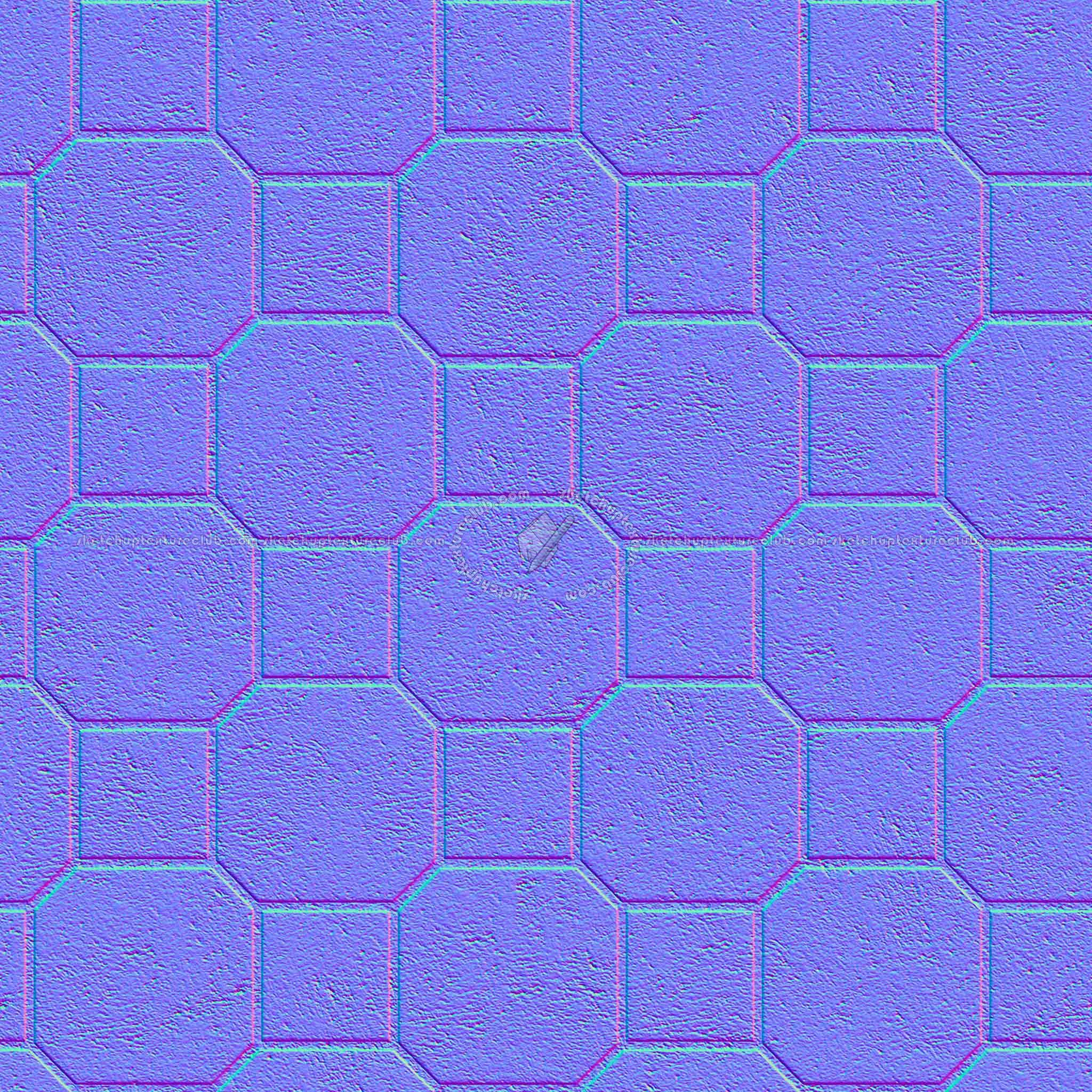 Textures   -   ARCHITECTURE   -   PAVING OUTDOOR   -   Concrete   -   Blocks mixed  - Paving concrete mixed size texture seamless 05587 - Normal