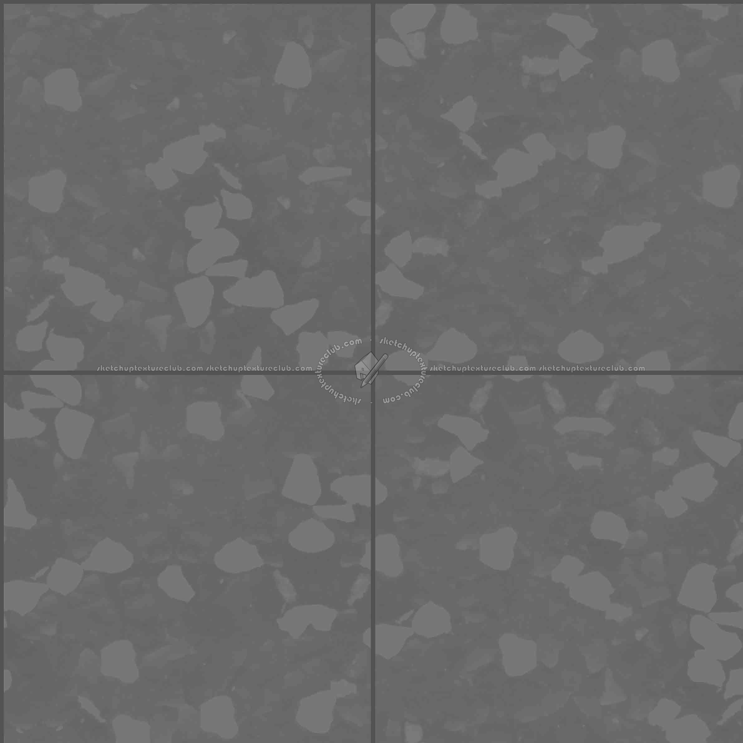 Textures   -   ARCHITECTURE   -   TILES INTERIOR   -   Terrazzo  - Terrazzo floor tile PBR texture-seamless 21569 - Displacement