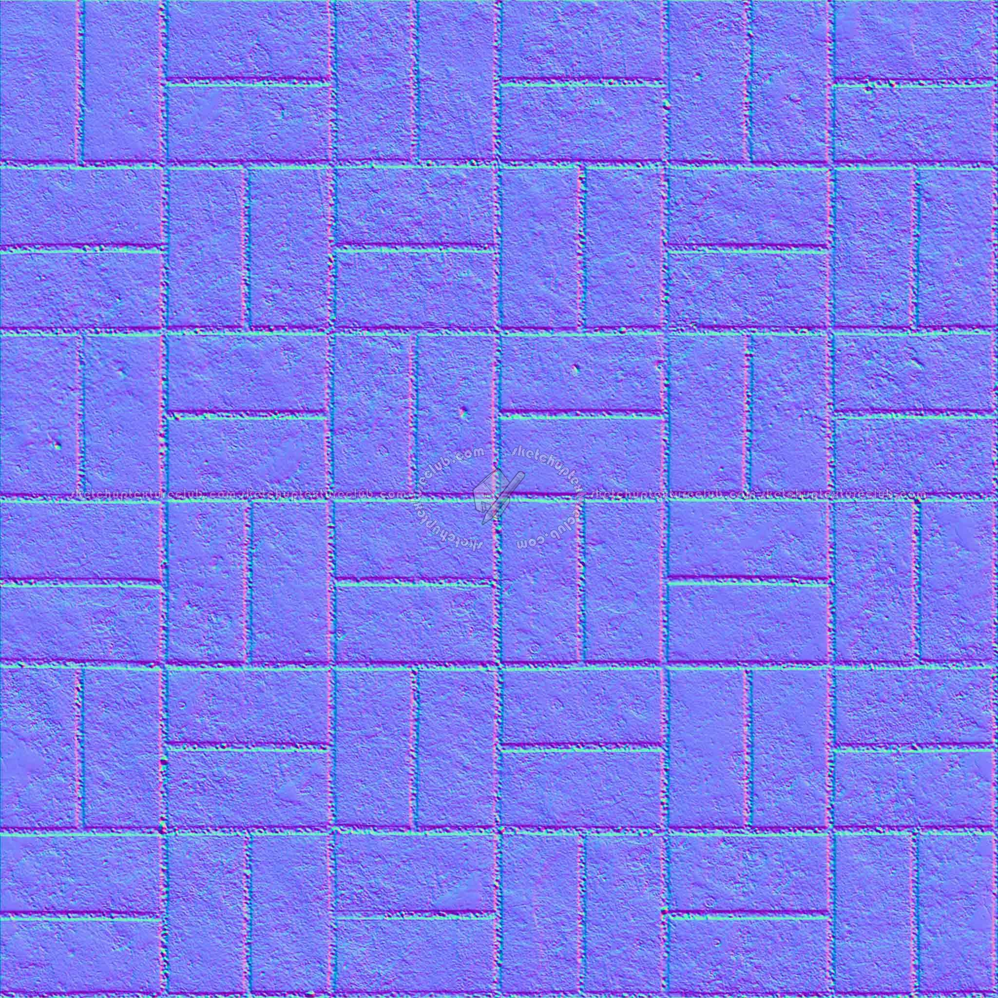 Textures   -   ARCHITECTURE   -   PAVING OUTDOOR   -   Concrete   -   Blocks damaged  - Concrete paving outdoor damaged texture seamless 05506 - Normal