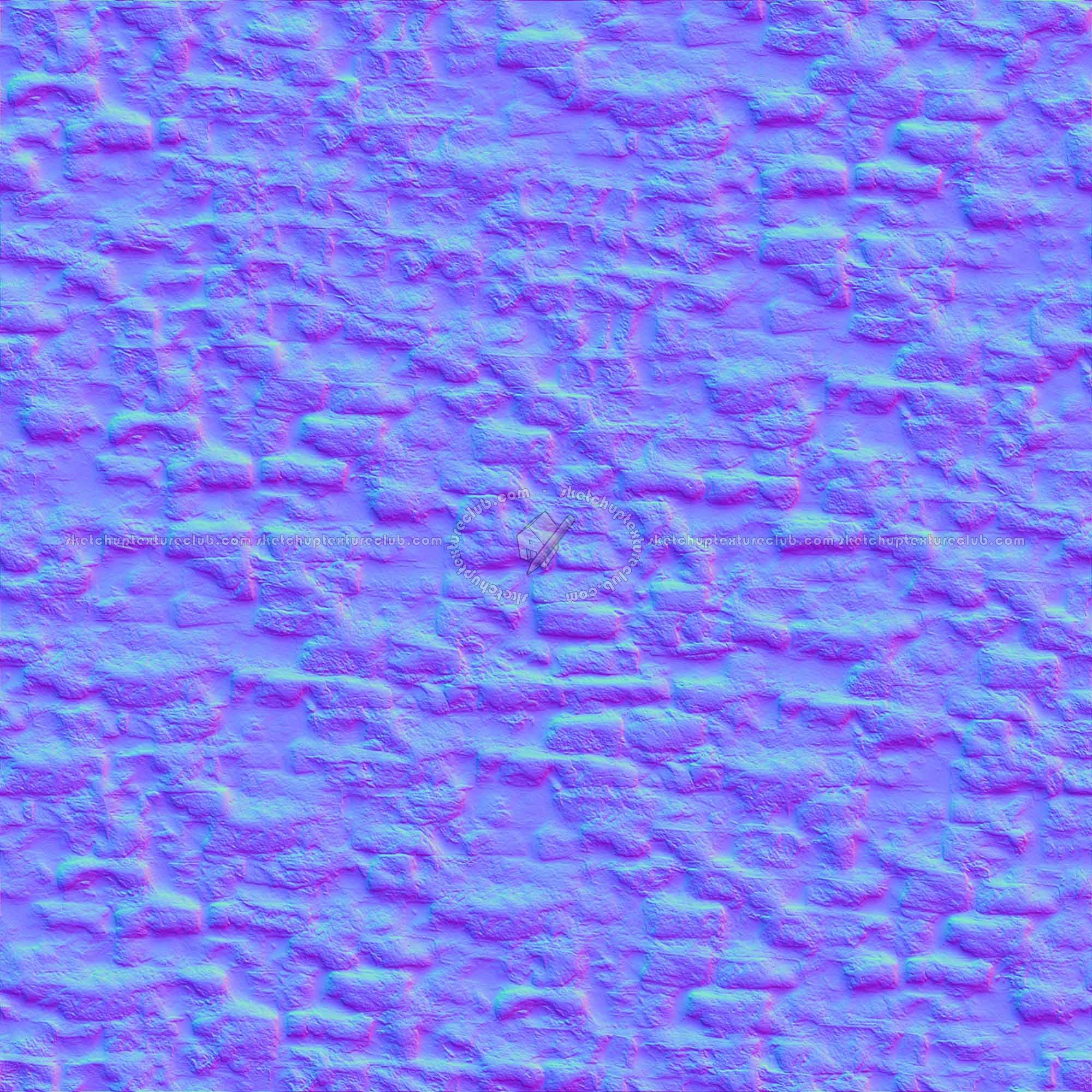 Textures   -   ARCHITECTURE   -   BRICKS   -   Damaged bricks  - Damaged bricks texture seamless 00128 - Normal