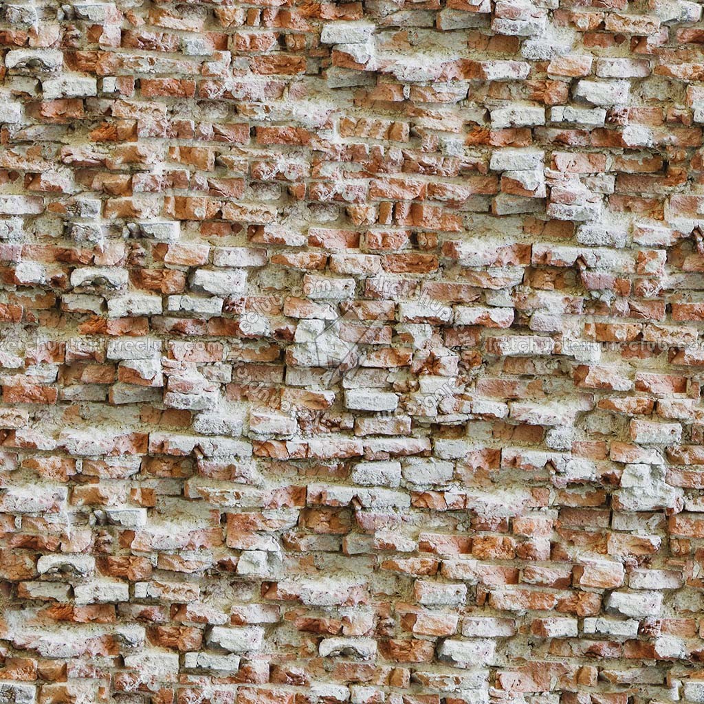 Textures   -   ARCHITECTURE   -   BRICKS   -   Damaged bricks  - Damaged bricks texture seamless 00128 (seamless)