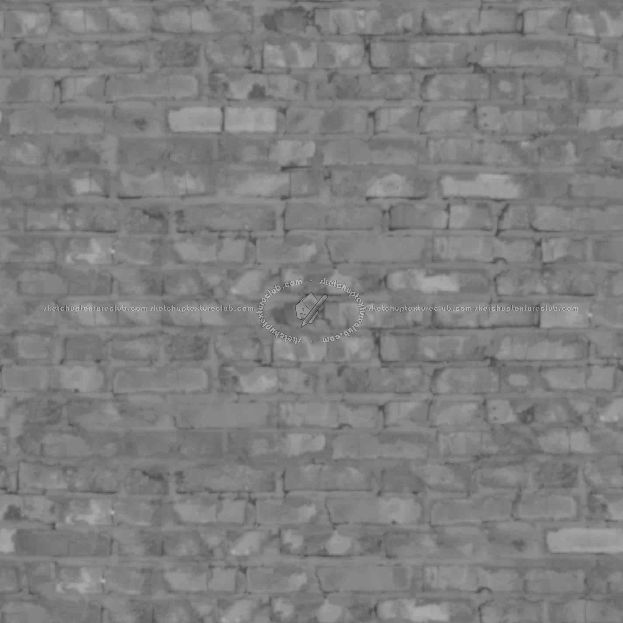 Textures   -   ARCHITECTURE   -   BRICKS   -   Dirty Bricks  - Dirty bricks texture seamless 00169 - Displacement