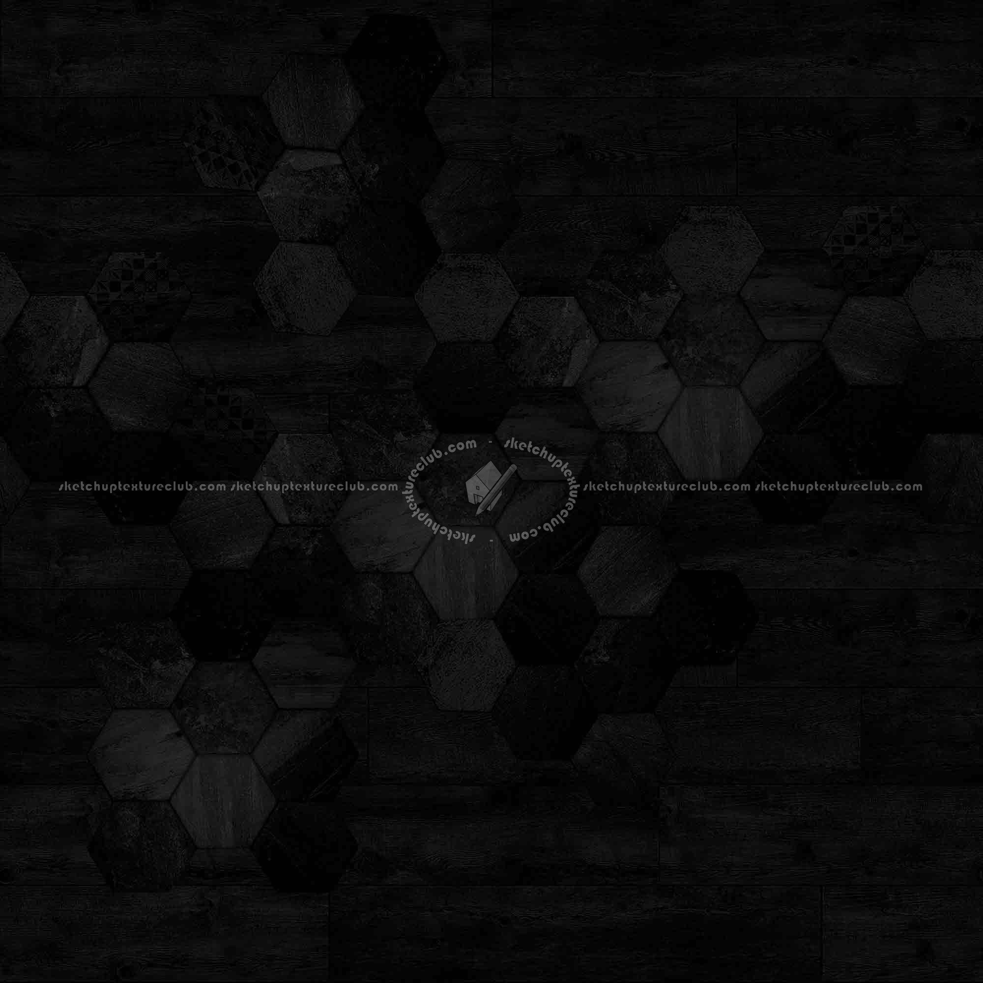 Textures   -   ARCHITECTURE   -   TILES INTERIOR   -   Hexagonal mixed  - Hexagonal tile texture seamless 18114 - Specular