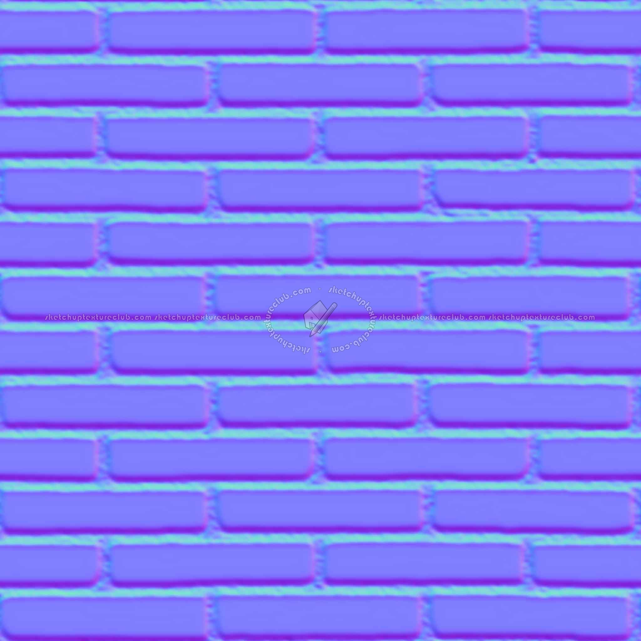 Textures   -   ARCHITECTURE   -   BRICKS   -   Colored Bricks   -   Smooth  - Texture colored bricks smooth seamless 00078 - Normal