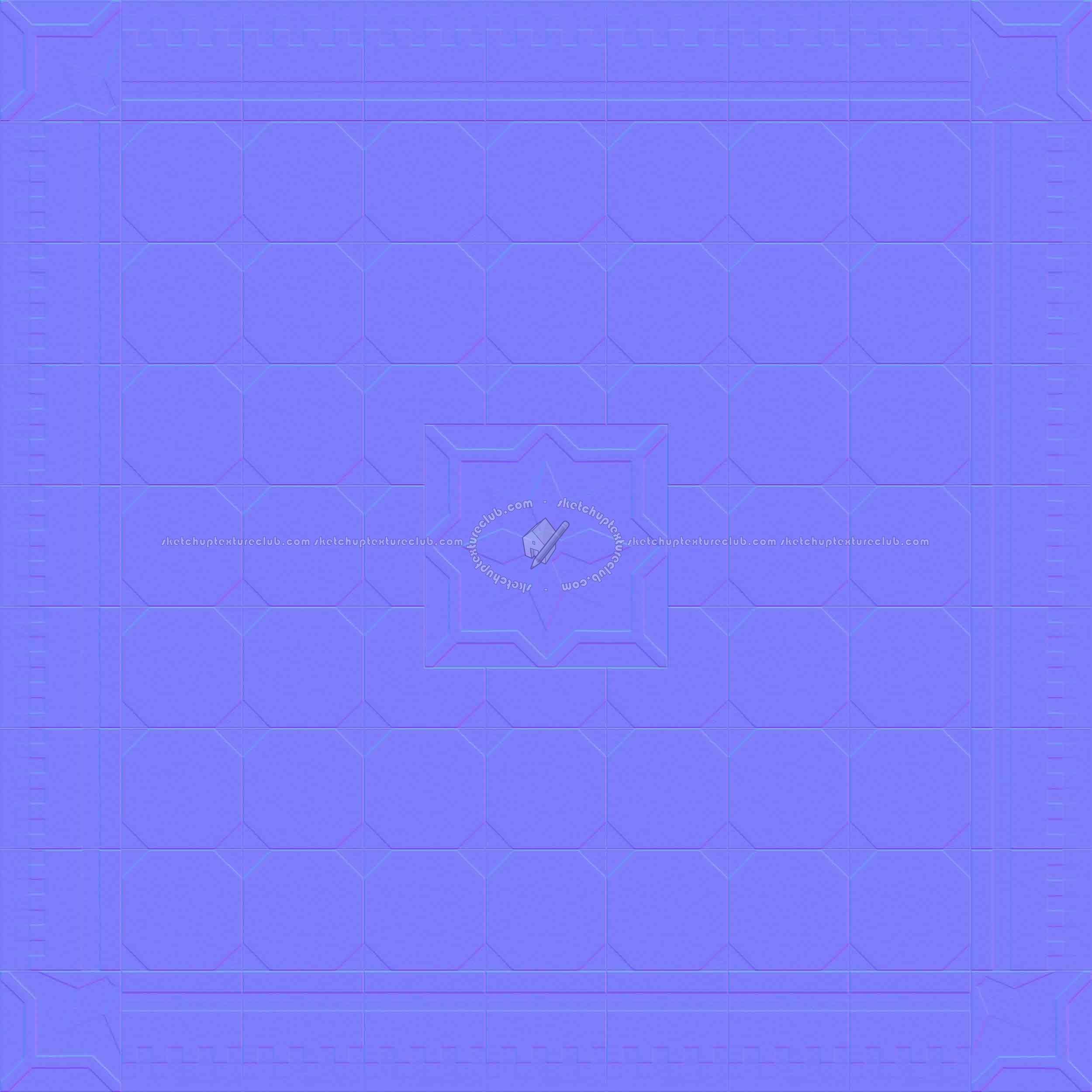 Textures   -   ARCHITECTURE   -   TILES INTERIOR   -   Cement - Encaustic   -   Cement  - Cement concrete tile texture seamless 13342 - Normal