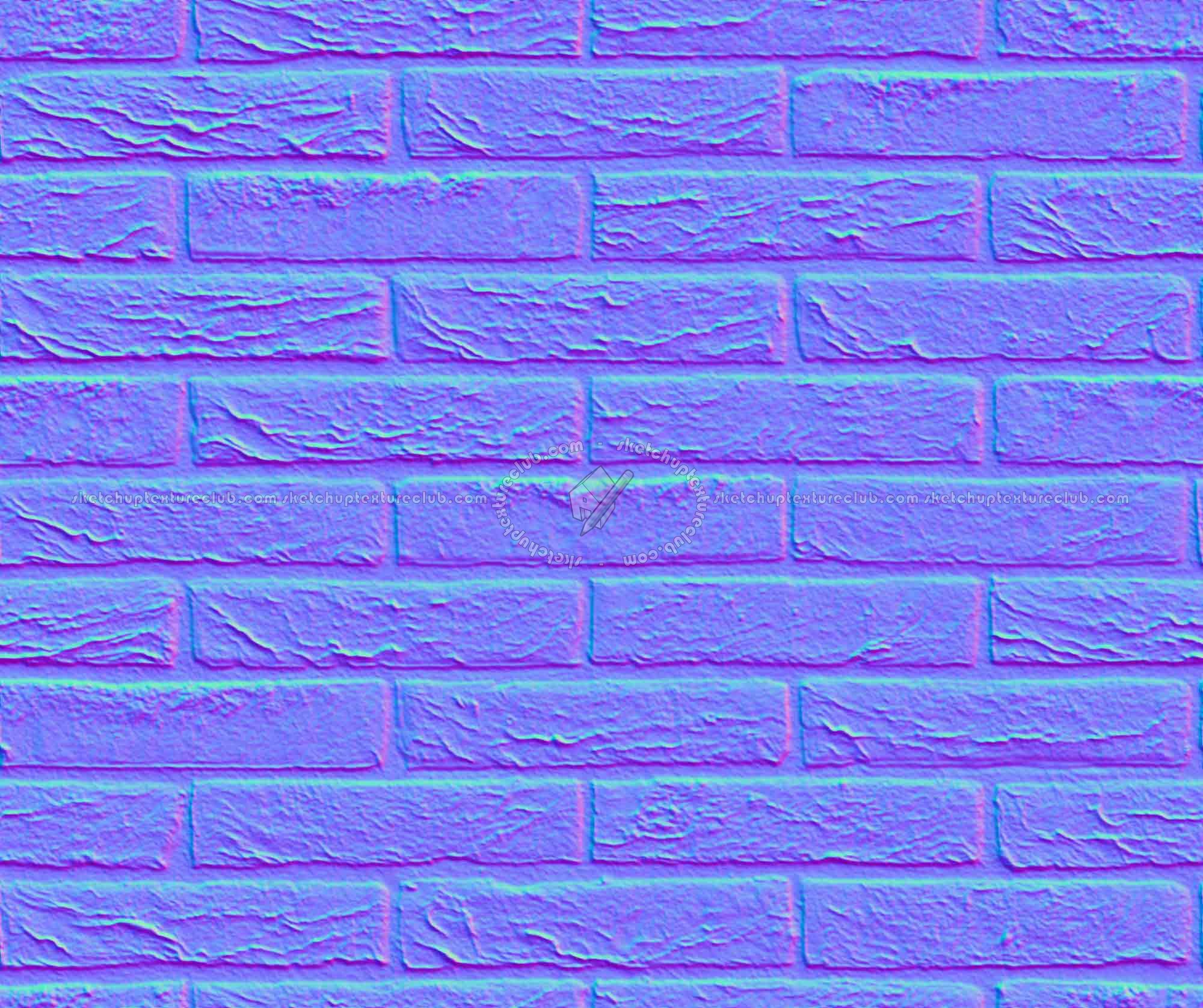 Textures   -   ARCHITECTURE   -   BRICKS   -   Facing Bricks   -   Rustic  - Rustic bricks texture seamless 00201 - Normal