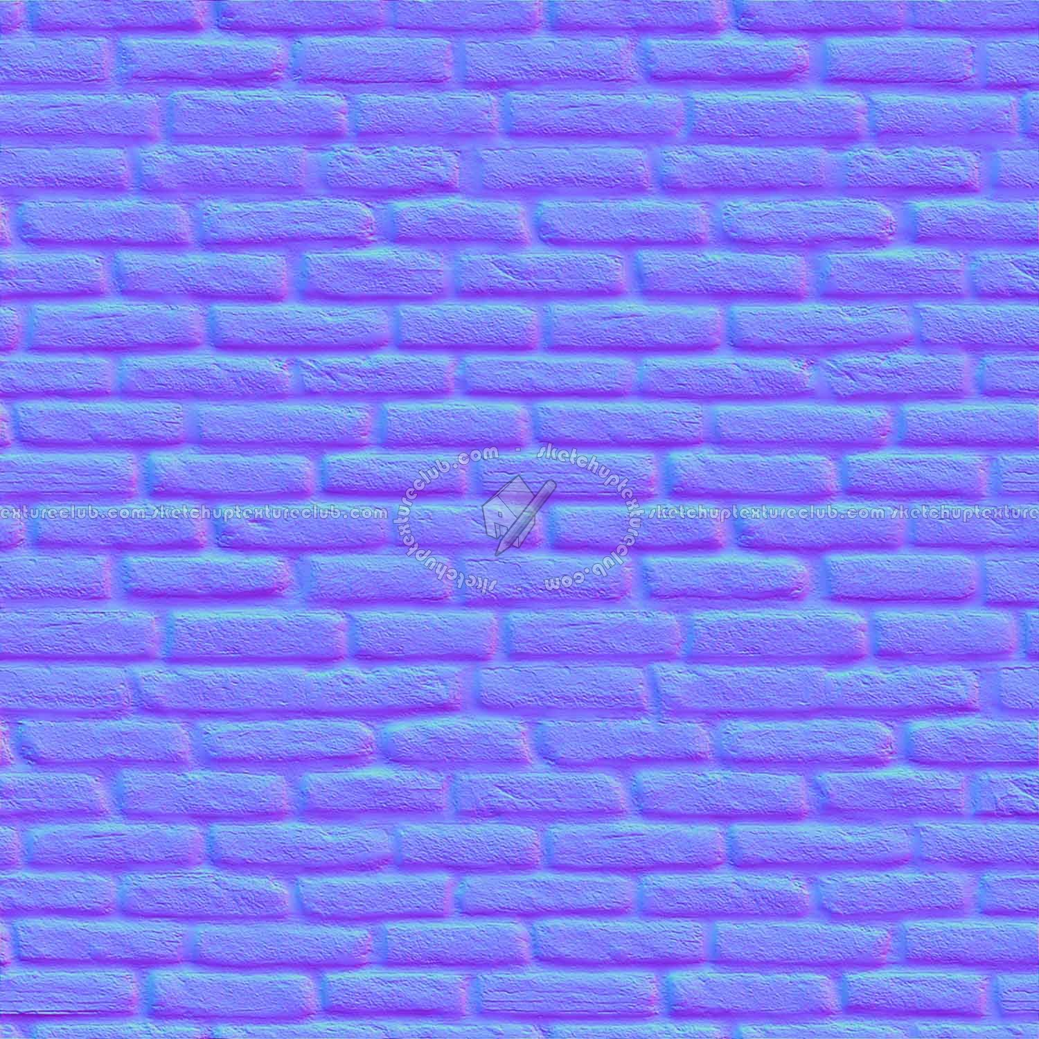 Textures   -   ARCHITECTURE   -   BRICKS   -   Colored Bricks   -   Rustic  - Texture colored bricks rustic seamless 00028 - Normal
