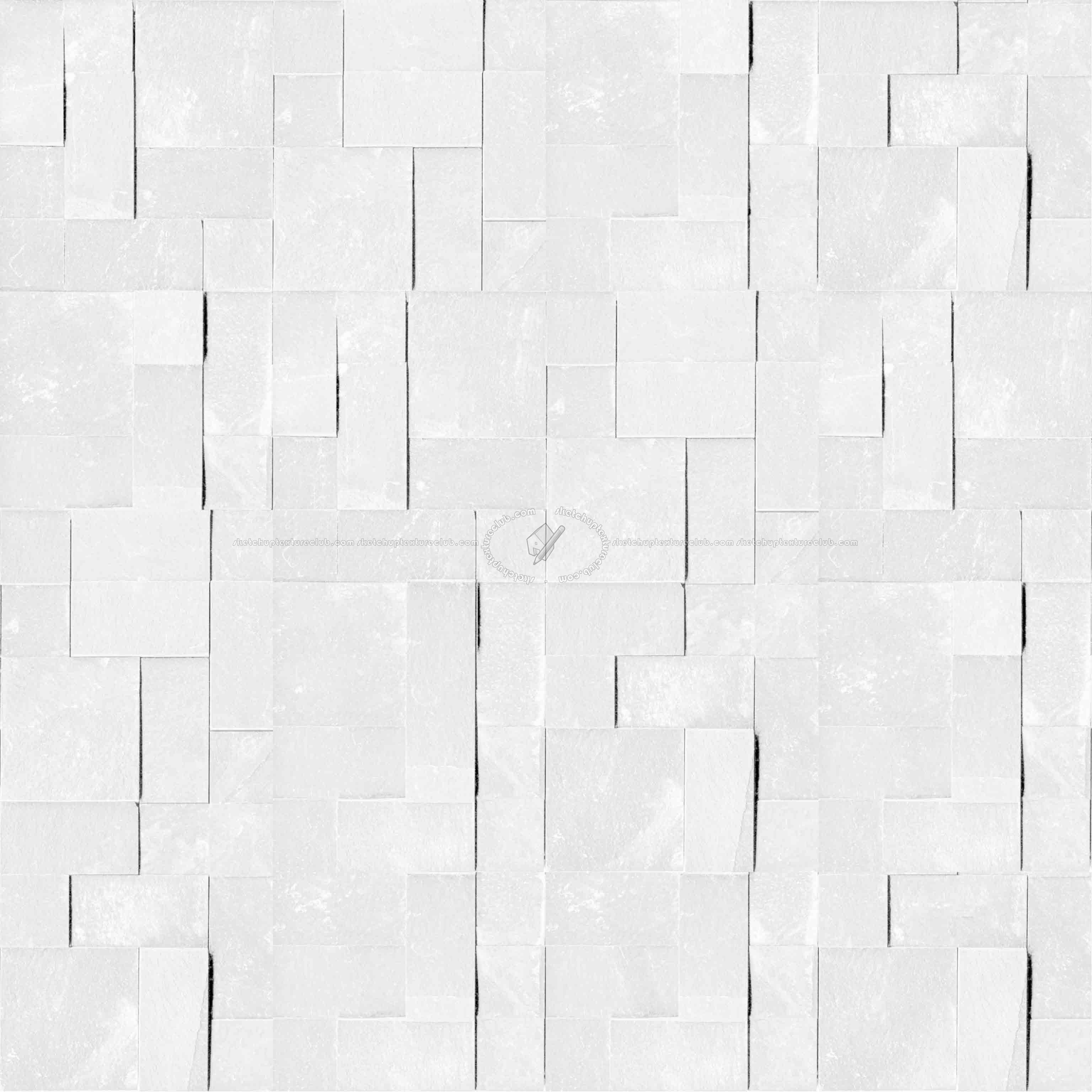 Textures   -   ARCHITECTURE   -   STONES WALLS   -   Claddings stone   -   Exterior  - Wall cladding stone mixed size seamless 08020 - Ambient occlusion