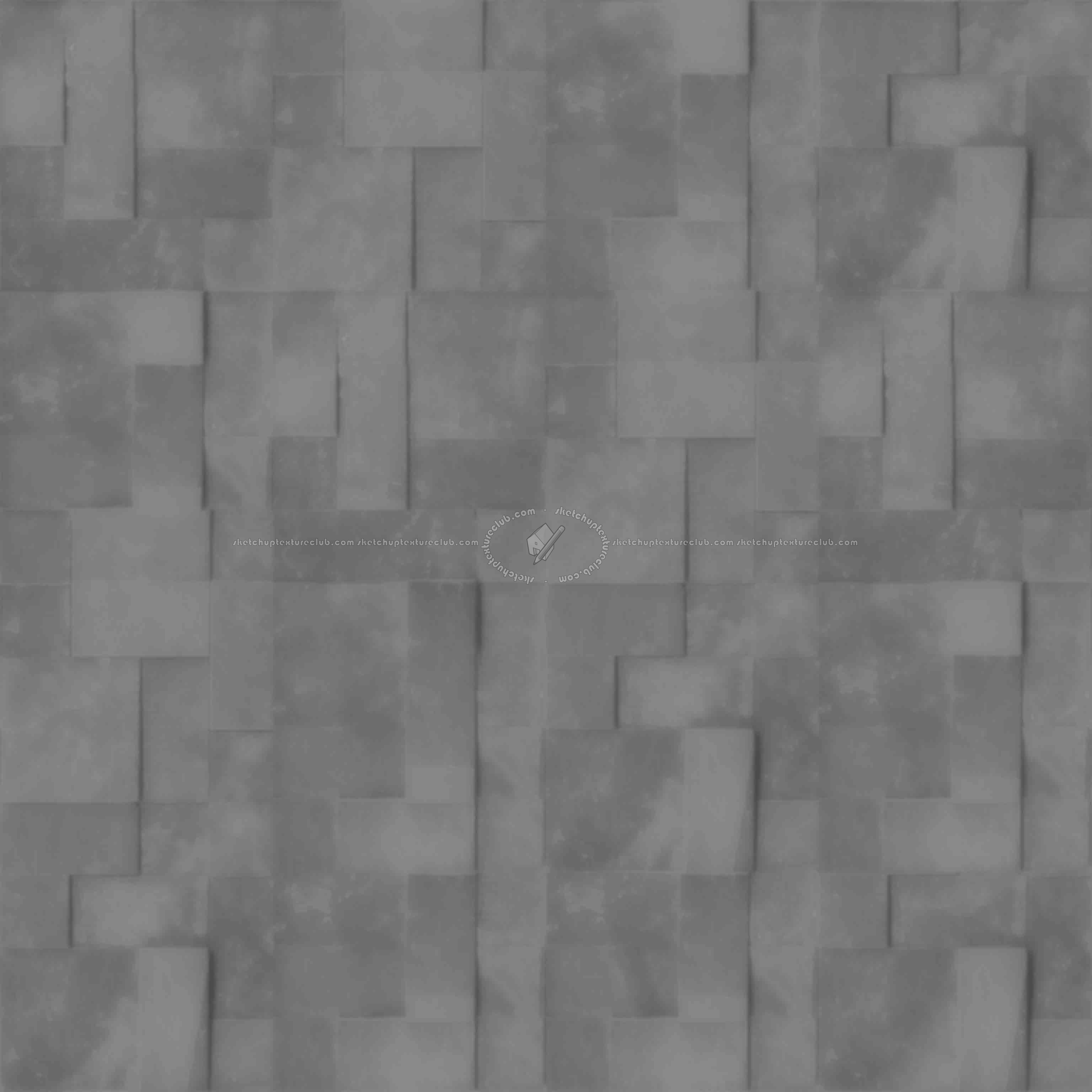 Textures   -   ARCHITECTURE   -   STONES WALLS   -   Claddings stone   -   Exterior  - Wall cladding stone mixed size seamless 08020 - Displacement