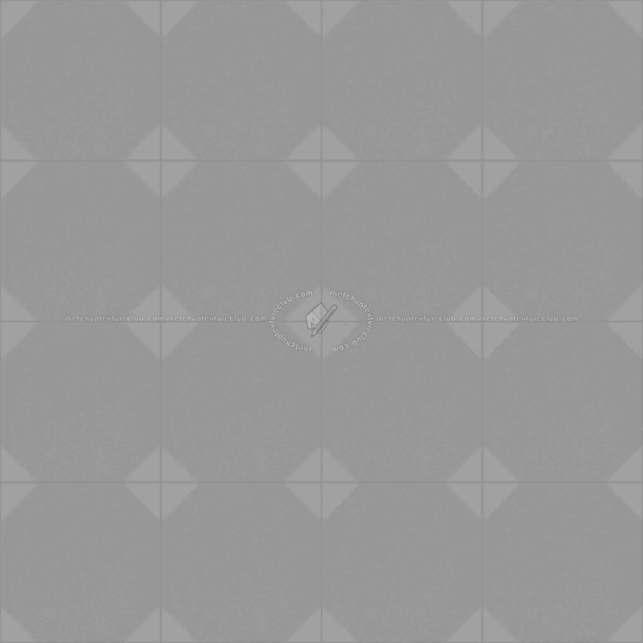 Textures   -   ARCHITECTURE   -   TILES INTERIOR   -   Cement - Encaustic   -   Cement  - Cement concrete tile texture seamless 13343 - Displacement