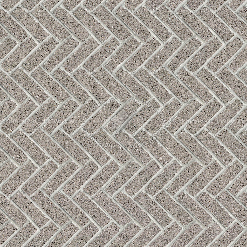 Textures   -   ARCHITECTURE   -   PAVING OUTDOOR   -   Concrete   -   Herringbone  - Concrete paving herringbone outdoor texture seamless 05818 (seamless)