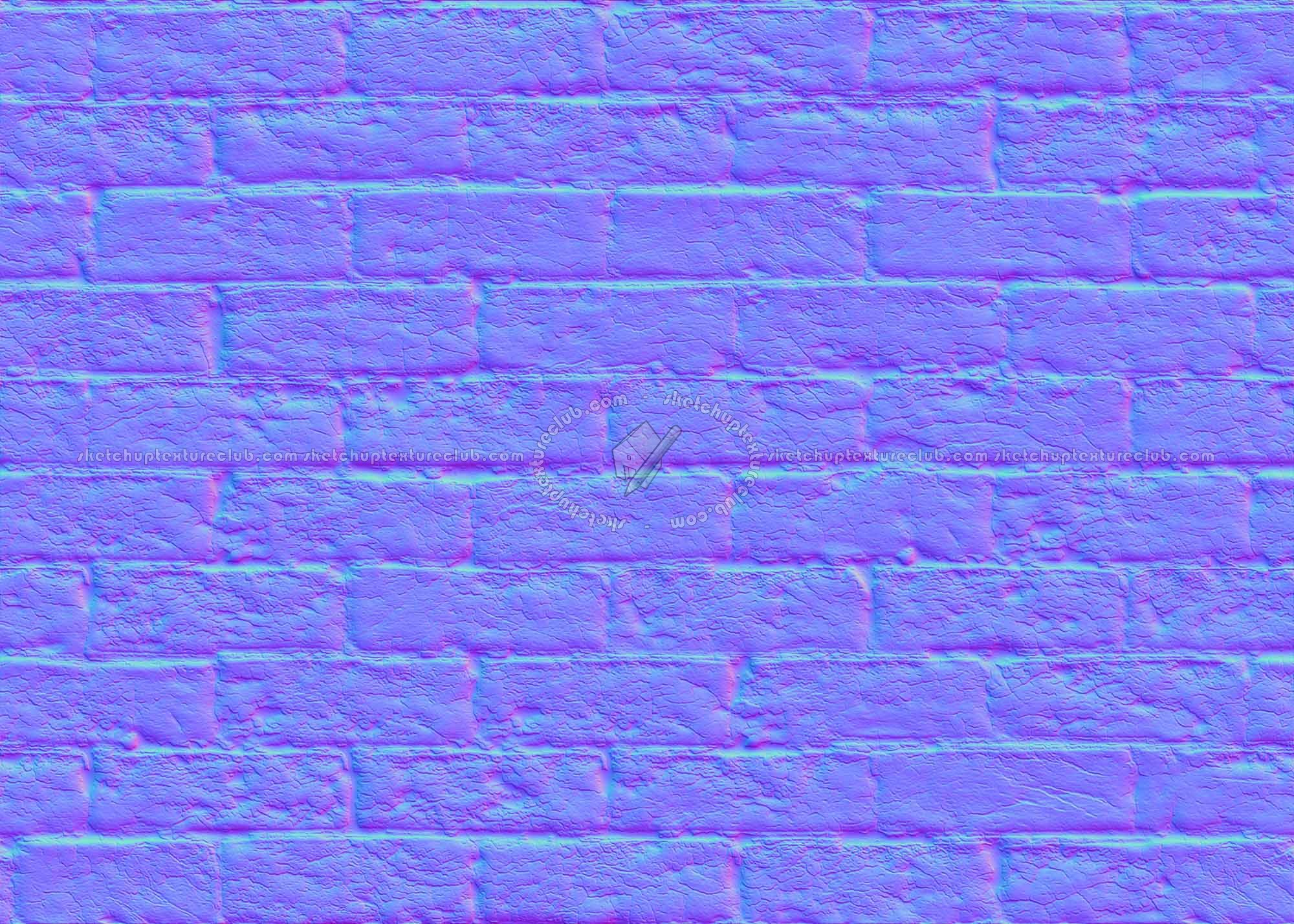 Textures   -   ARCHITECTURE   -   BRICKS   -   Damaged bricks  - Damaged bricks texture seamless 00130 - Normal