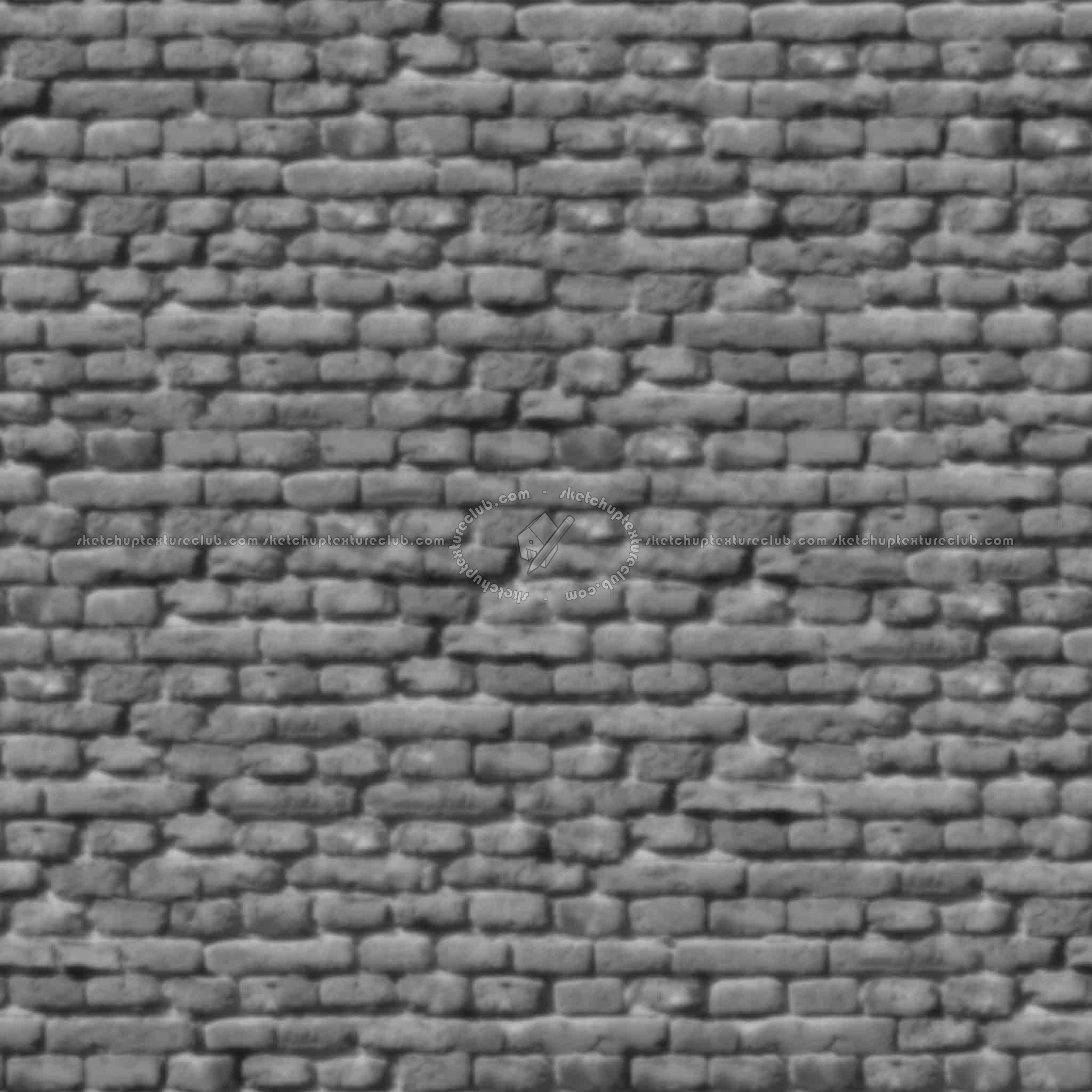 Textures   -   ARCHITECTURE   -   BRICKS   -   Dirty Bricks  - Dirty bricks texture seamless 00171 - Displacement