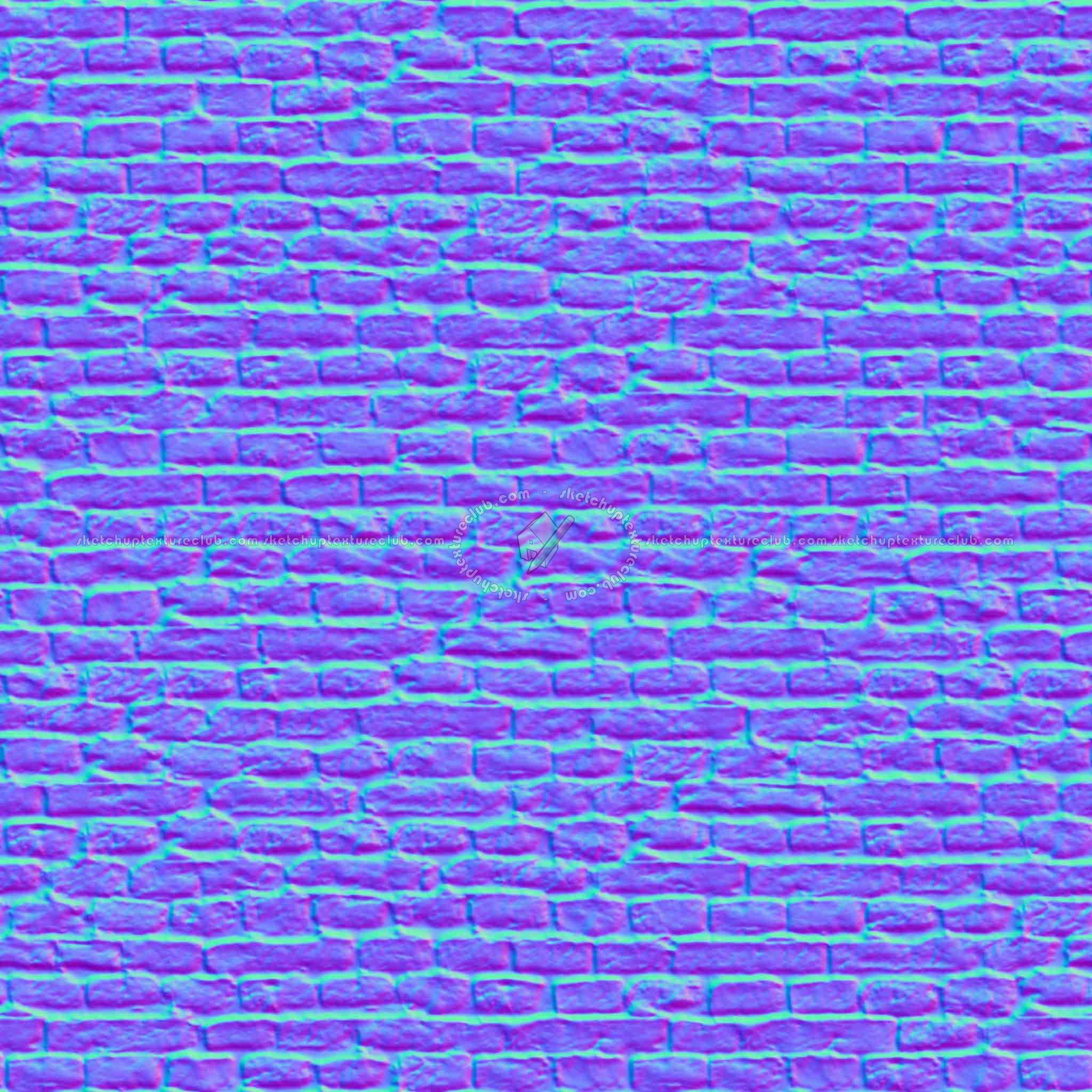 Textures   -   ARCHITECTURE   -   BRICKS   -   Dirty Bricks  - Dirty bricks texture seamless 00171 - Normal