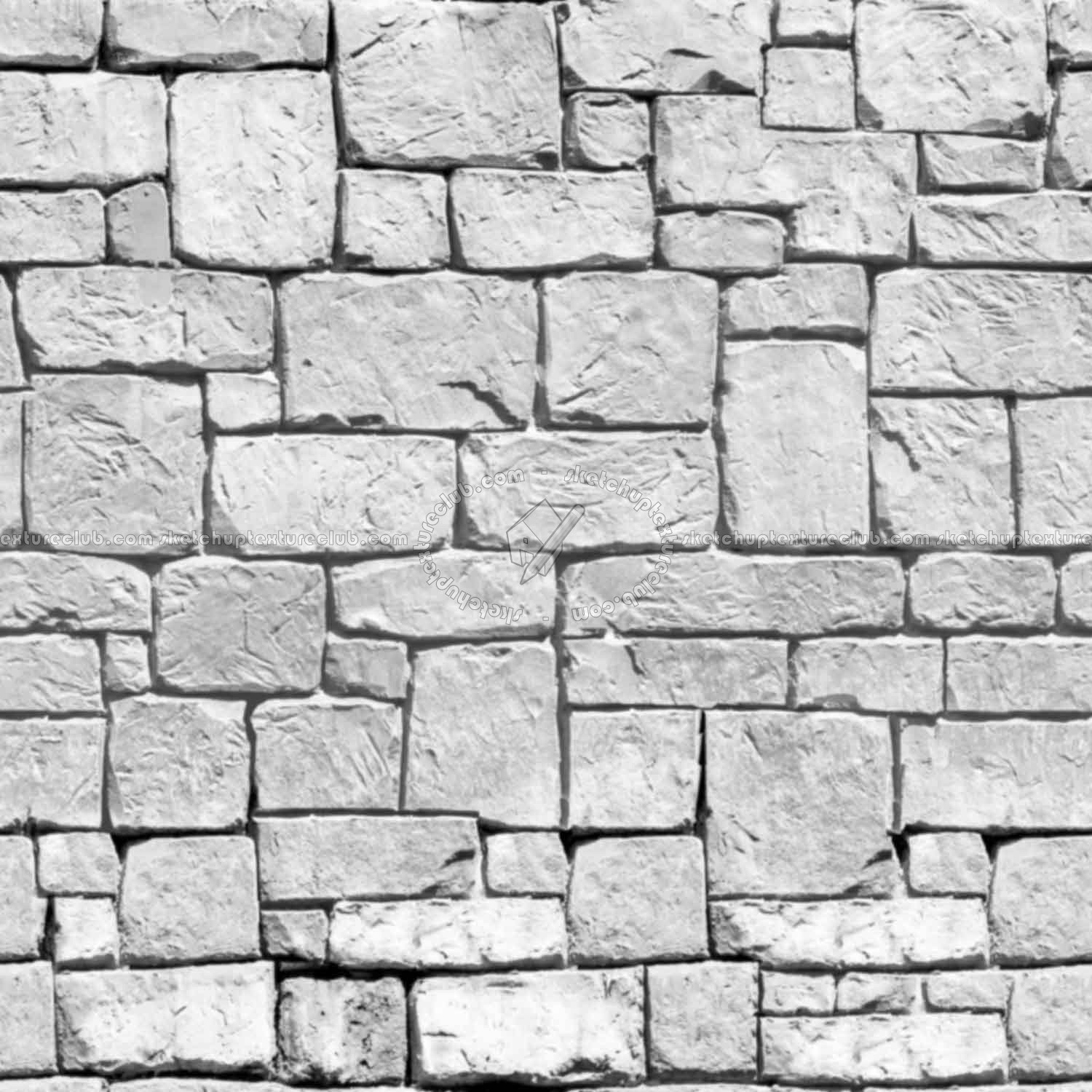 Textures   -   ARCHITECTURE   -   STONES WALLS   -   Stone blocks  - Wall stone with regular blocks texture seamless 08321 - Bump