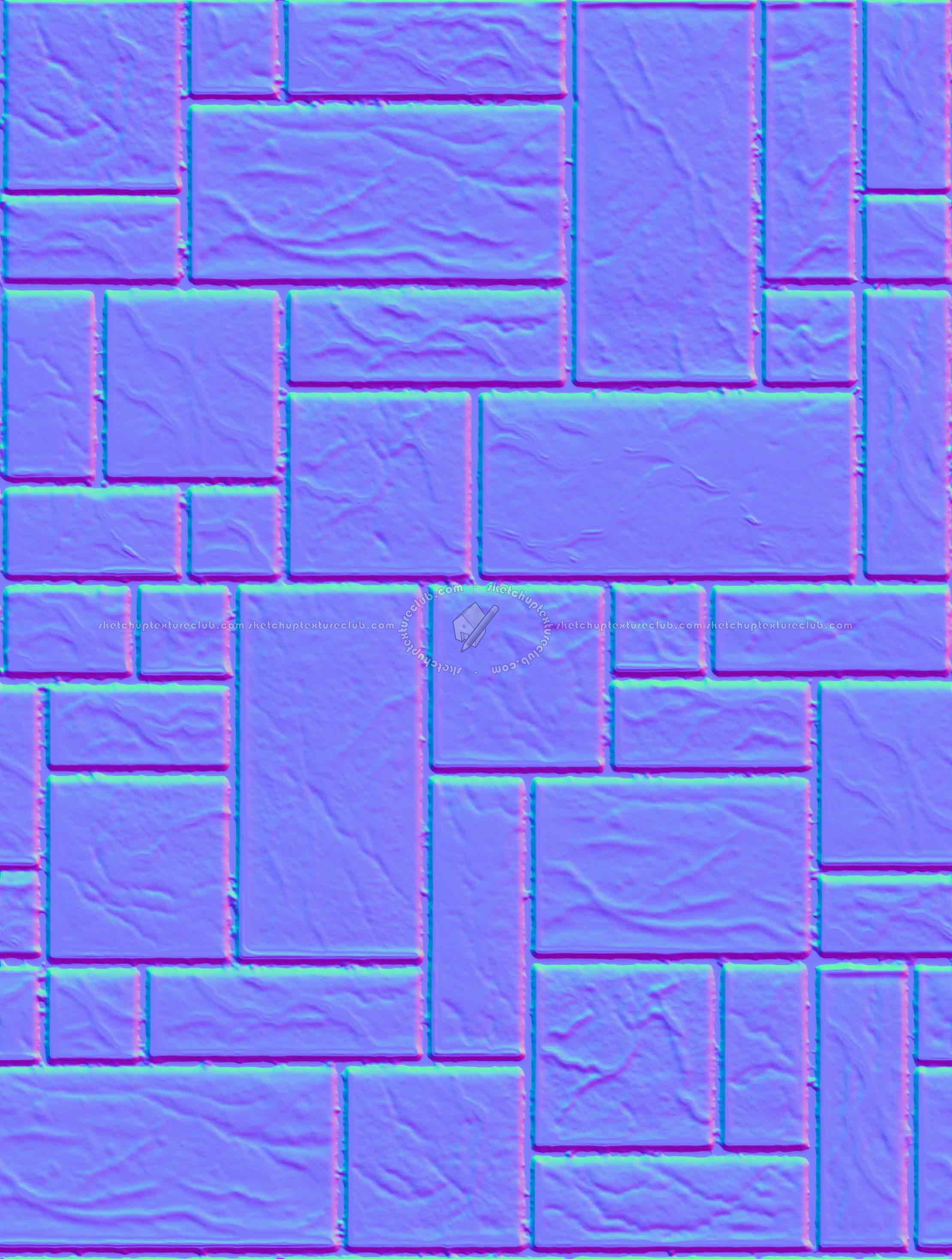 Textures   -   ARCHITECTURE   -   STONES WALLS   -   Claddings stone   -   Exterior  - Wall cladding stone texture seamless 19006 - Normal