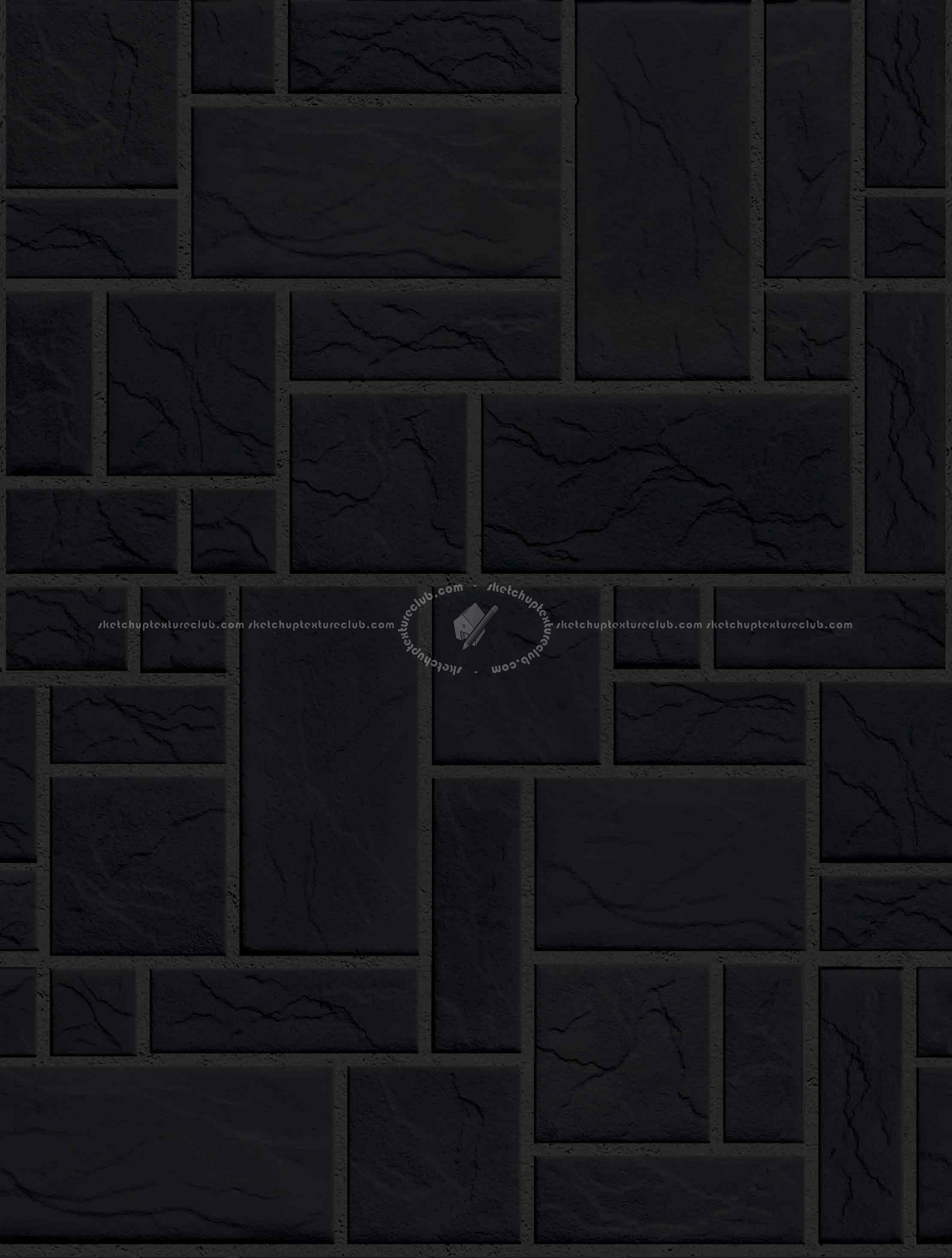 Textures   -   ARCHITECTURE   -   STONES WALLS   -   Claddings stone   -   Exterior  - Wall cladding stone texture seamless 19006 - Specular