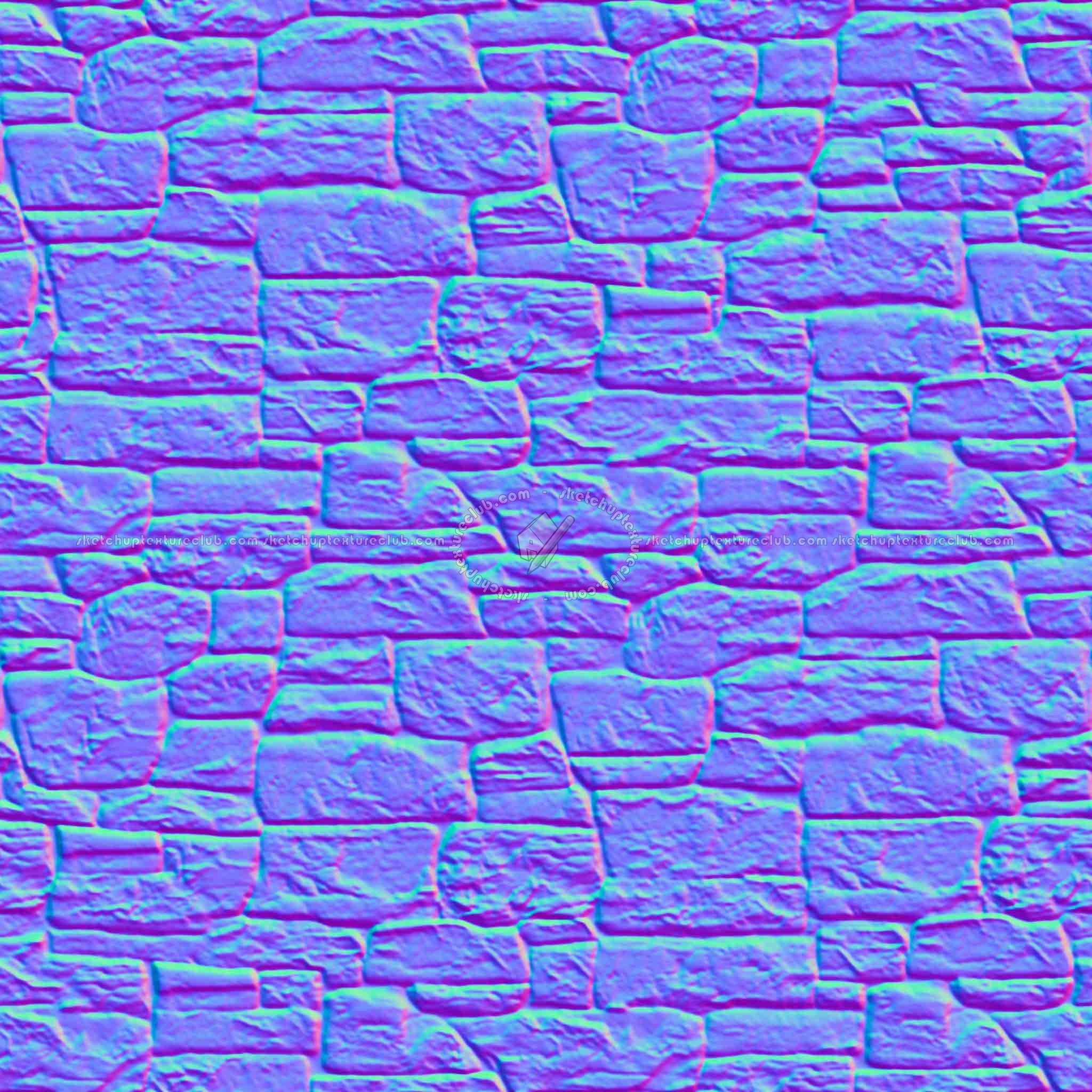 Textures   -   ARCHITECTURE   -   STONES WALLS   -   Claddings stone   -   Exterior  - Wall cladding stone texture seamless 19008 - Normal
