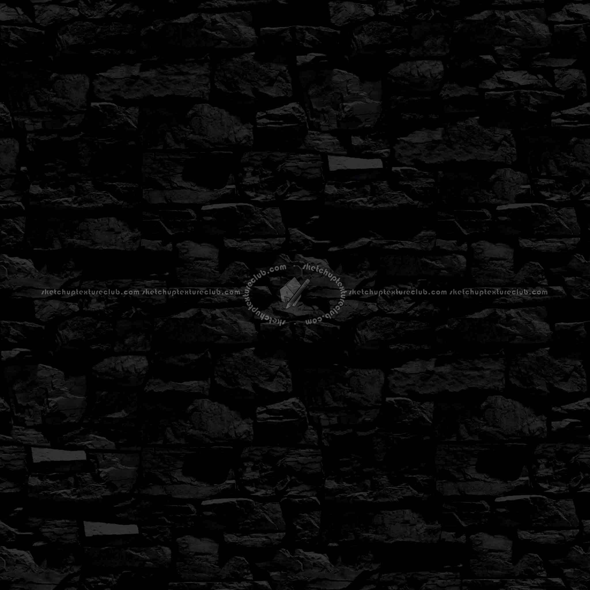 Textures   -   ARCHITECTURE   -   STONES WALLS   -   Claddings stone   -   Exterior  - Wall cladding stone texture seamless 19008 - Specular