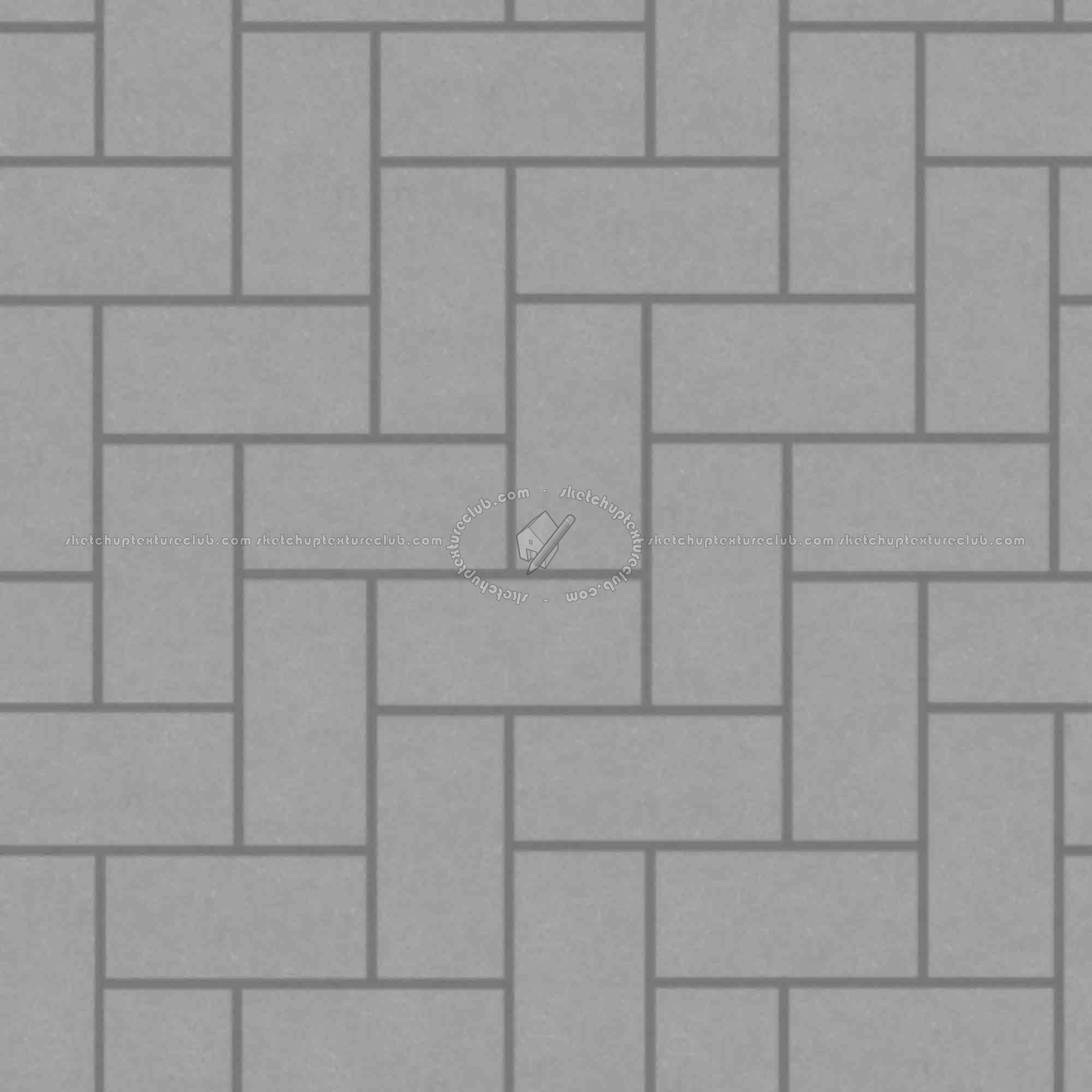 Textures   -   ARCHITECTURE   -   PAVING OUTDOOR   -   Concrete   -   Herringbone  - Concrete paving herringbone outdoor texture seamless 05795 - Displacement