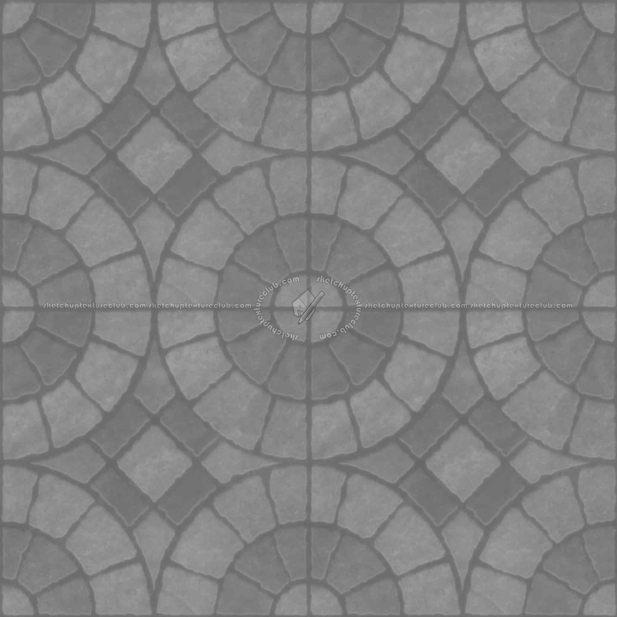 Textures   -   ARCHITECTURE   -   PAVING OUTDOOR   -   Concrete   -   Blocks mixed  - Paving concrete mixed size texture seamless 05564 - Displacement