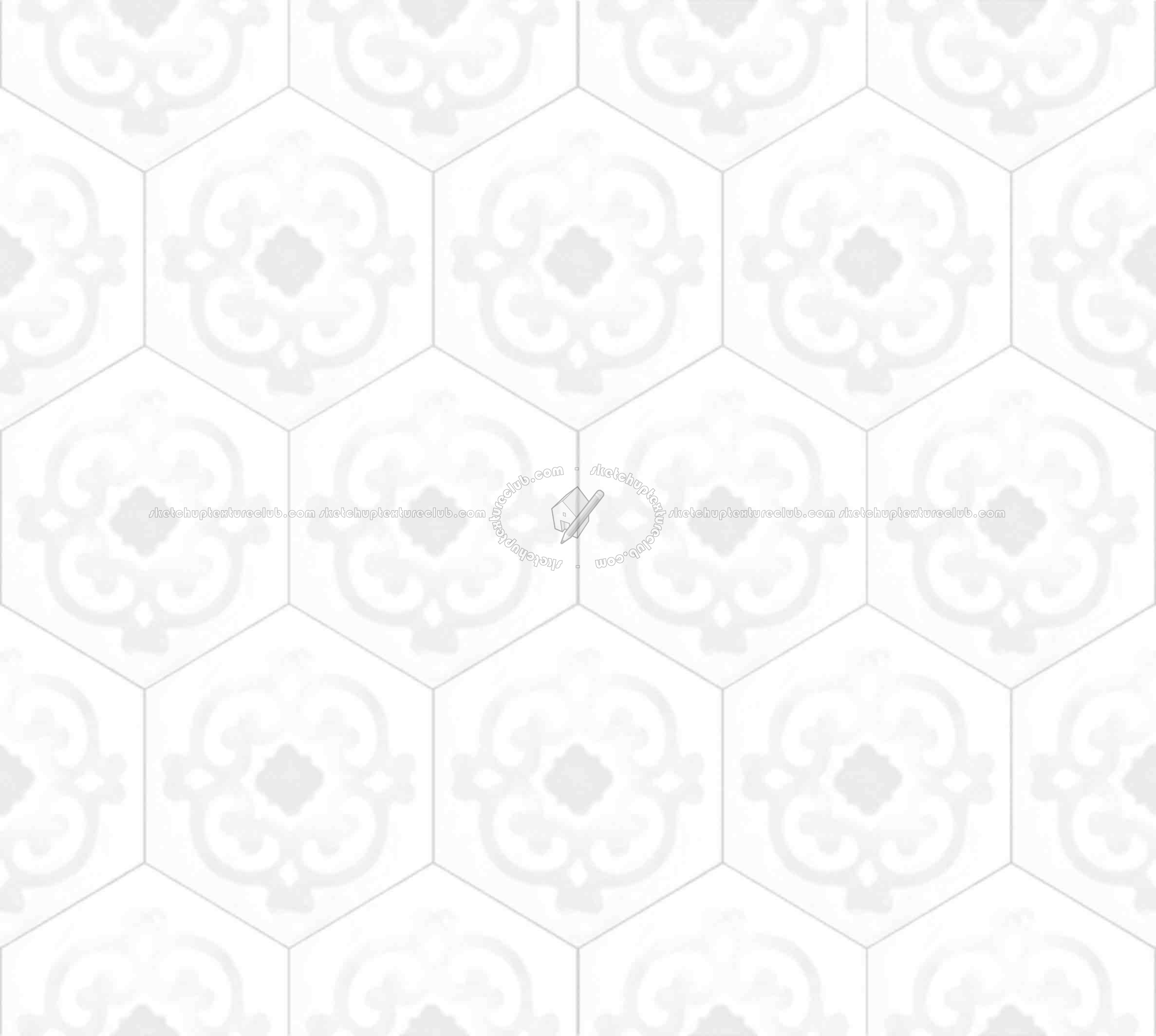 Textures   -   ARCHITECTURE   -   TILES INTERIOR   -   Hexagonal mixed  - Concrete hexagonal tile texture seamless 20287 - Ambient occlusion