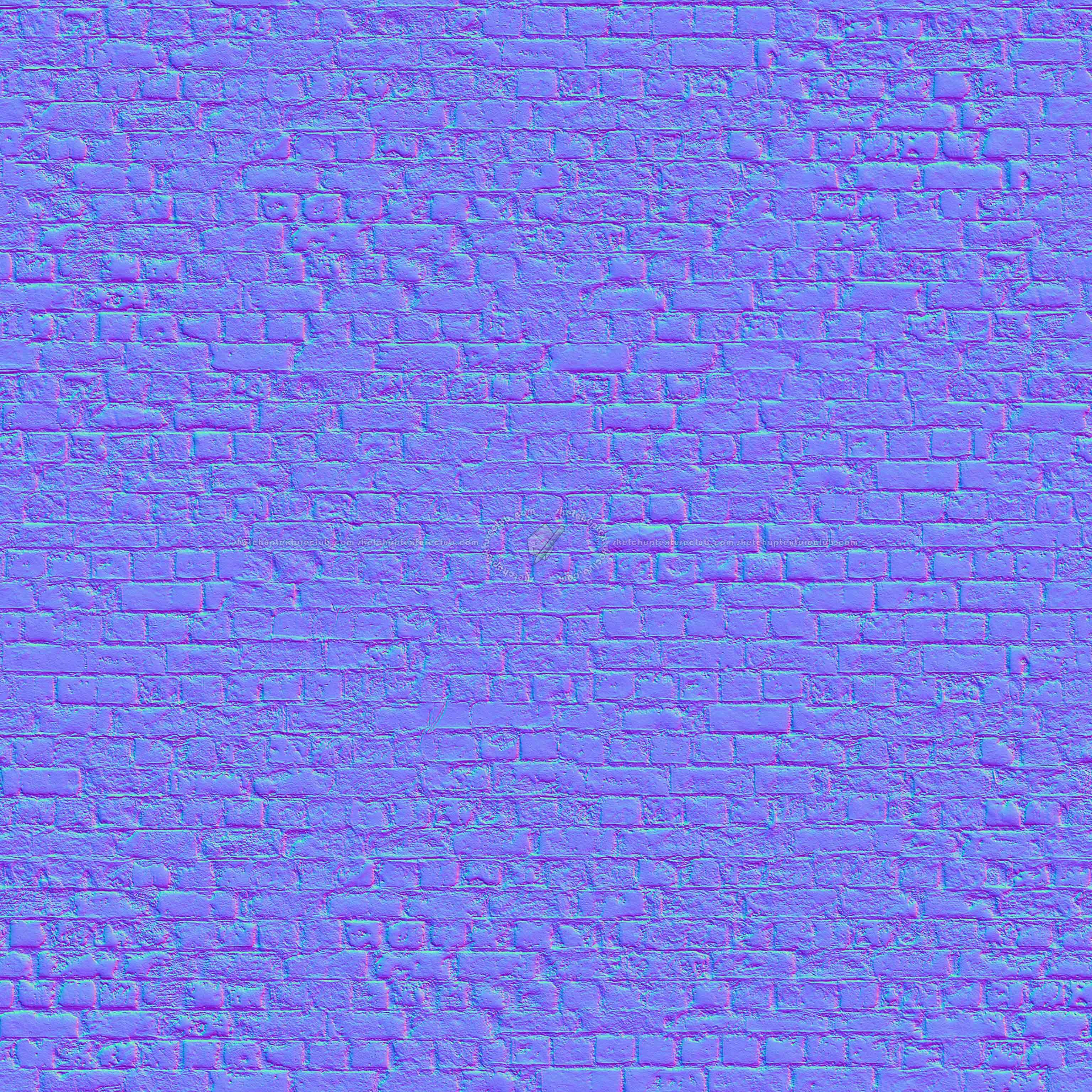 Textures   -   ARCHITECTURE   -   BRICKS   -   Old bricks  - Old bricks texture seamless 00364 - Normal
