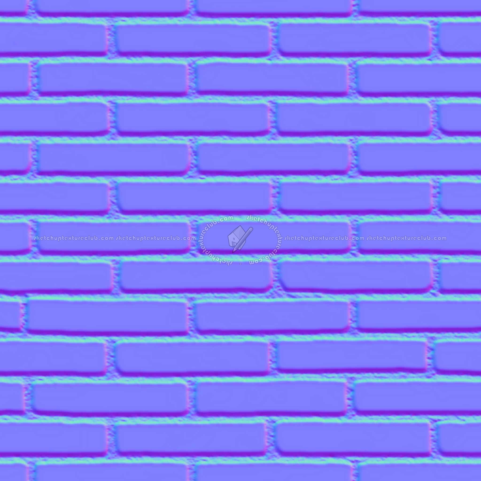 Textures   -   ARCHITECTURE   -   BRICKS   -   Colored Bricks   -   Smooth  - Texture colored bricks smooth seamless 00081 - Normal
