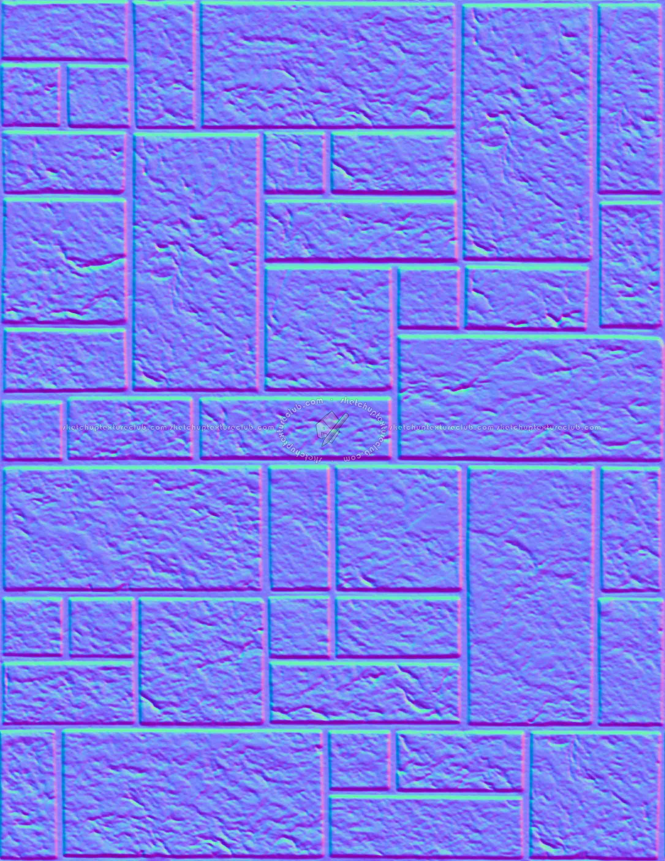 Textures   -   ARCHITECTURE   -   STONES WALLS   -   Claddings stone   -   Exterior  - Wall cladding stone texture seamless 19010 - Normal