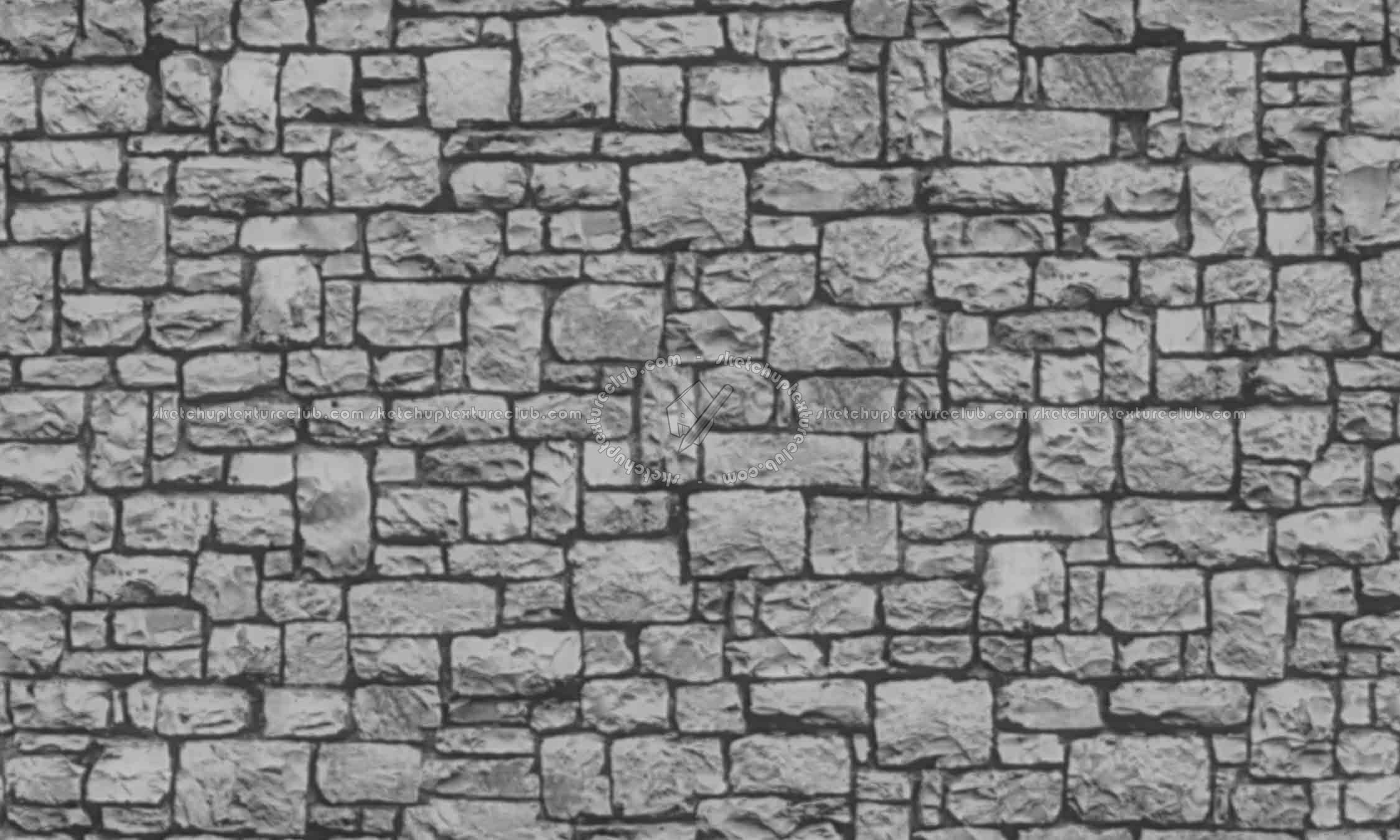 Textures   -   ARCHITECTURE   -   STONES WALLS   -   Claddings stone   -   Exterior  - Cladding retaining wall stone texture seamless 19355 - Displacement
