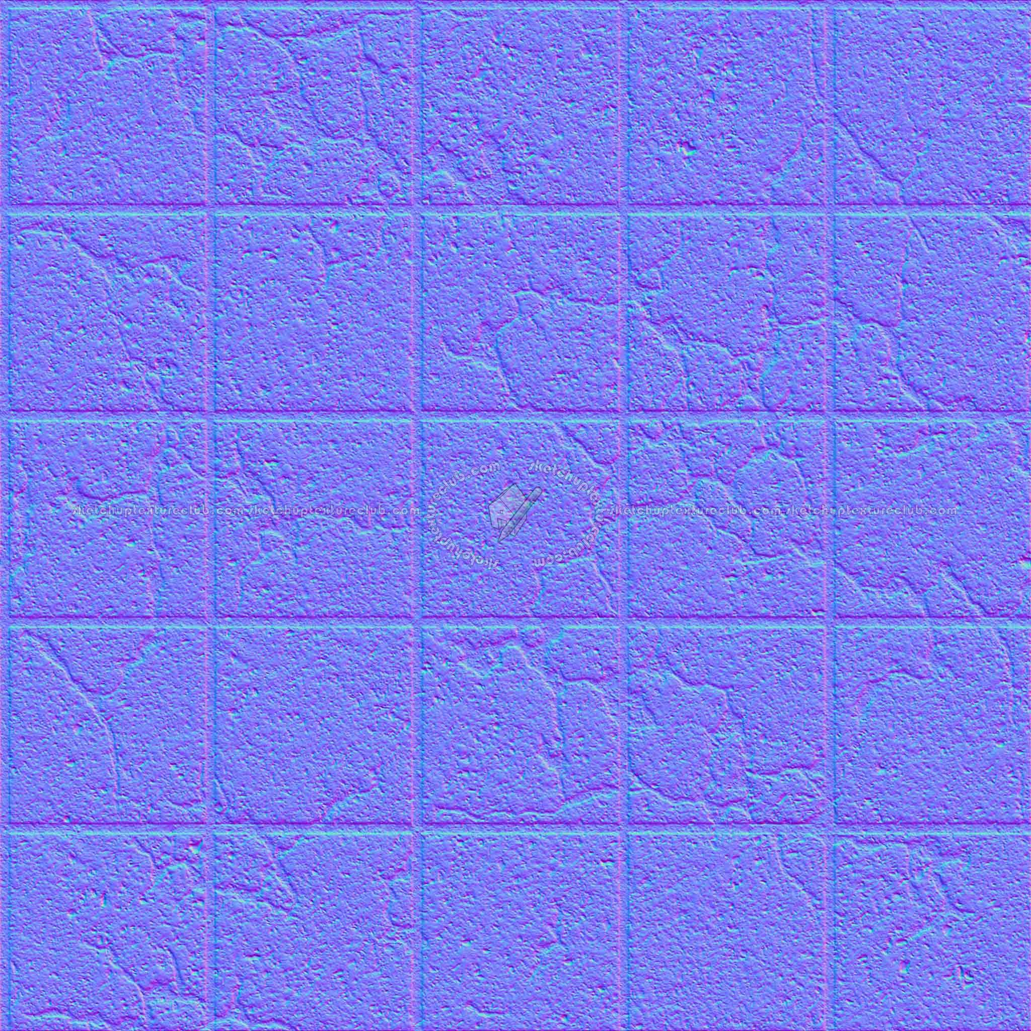 Textures   -   ARCHITECTURE   -   PAVING OUTDOOR   -   Concrete   -   Blocks damaged  - Concrete paving outdoor damaged texture seamless 05510 - Normal