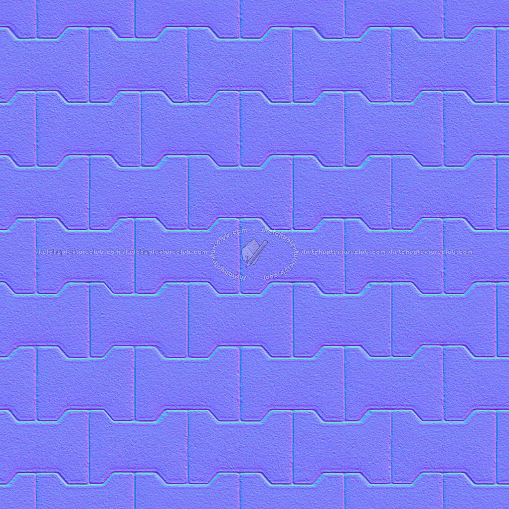 Textures   -   ARCHITECTURE   -   PAVING OUTDOOR   -   Concrete   -   Blocks regular  - Paving outdoor concrete regular block texture seamless 05656 - Normal