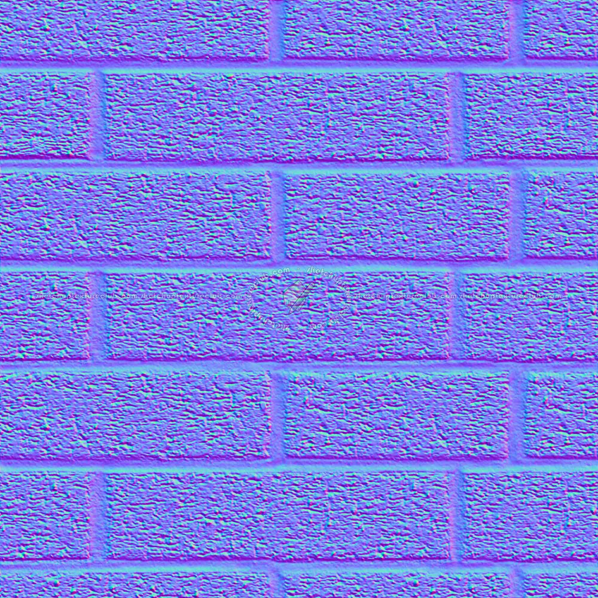 Textures   -   ARCHITECTURE   -   BRICKS   -   Facing Bricks   -   Rustic  - Rustic bricks texture seamless 00204 - Normal